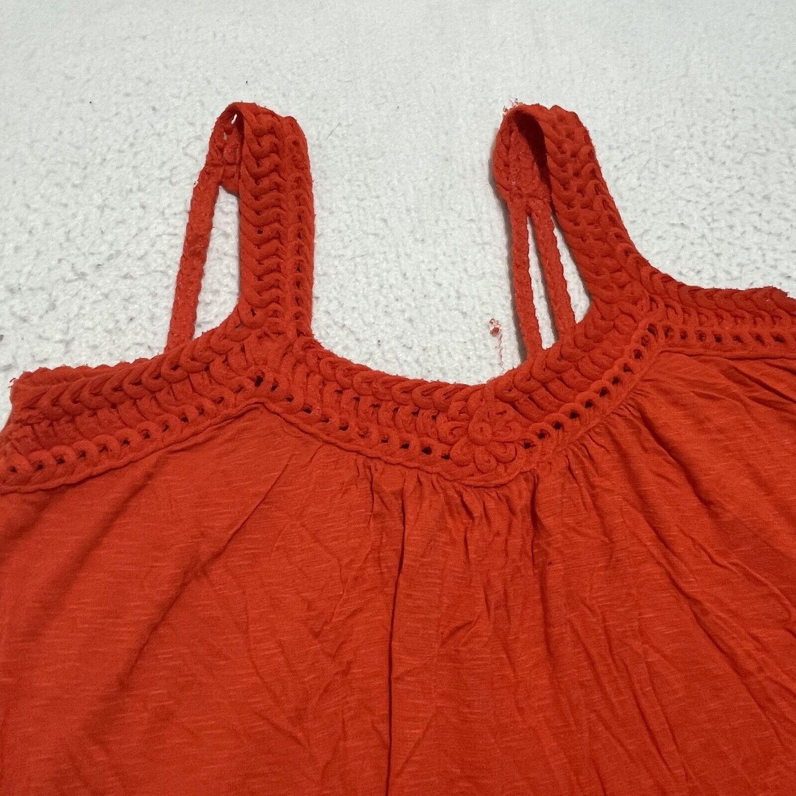 Zara Zara Red Orange Flowy Tank Top Braided Strap Size M / US 6-8 / IT 42-44 - 4 Thumbnail