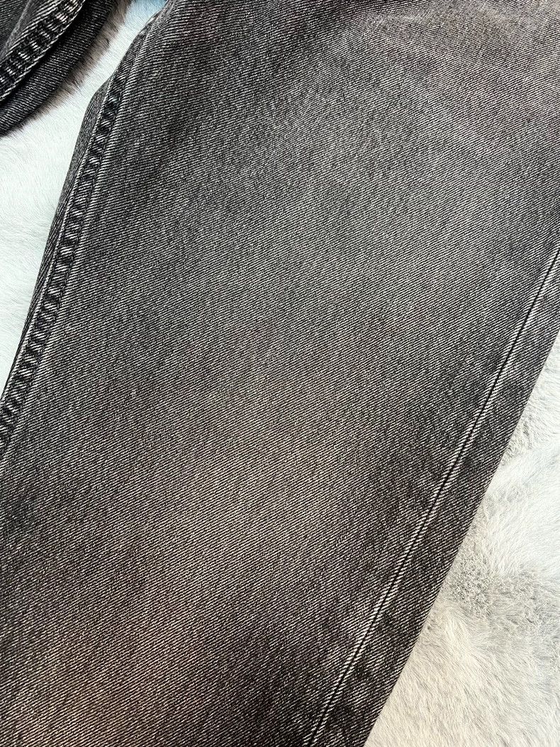 Celine Celine 23 Spring/Summer Smoky Black Washed Straight Leg Jea Size US 31 - 5 Thumbnail