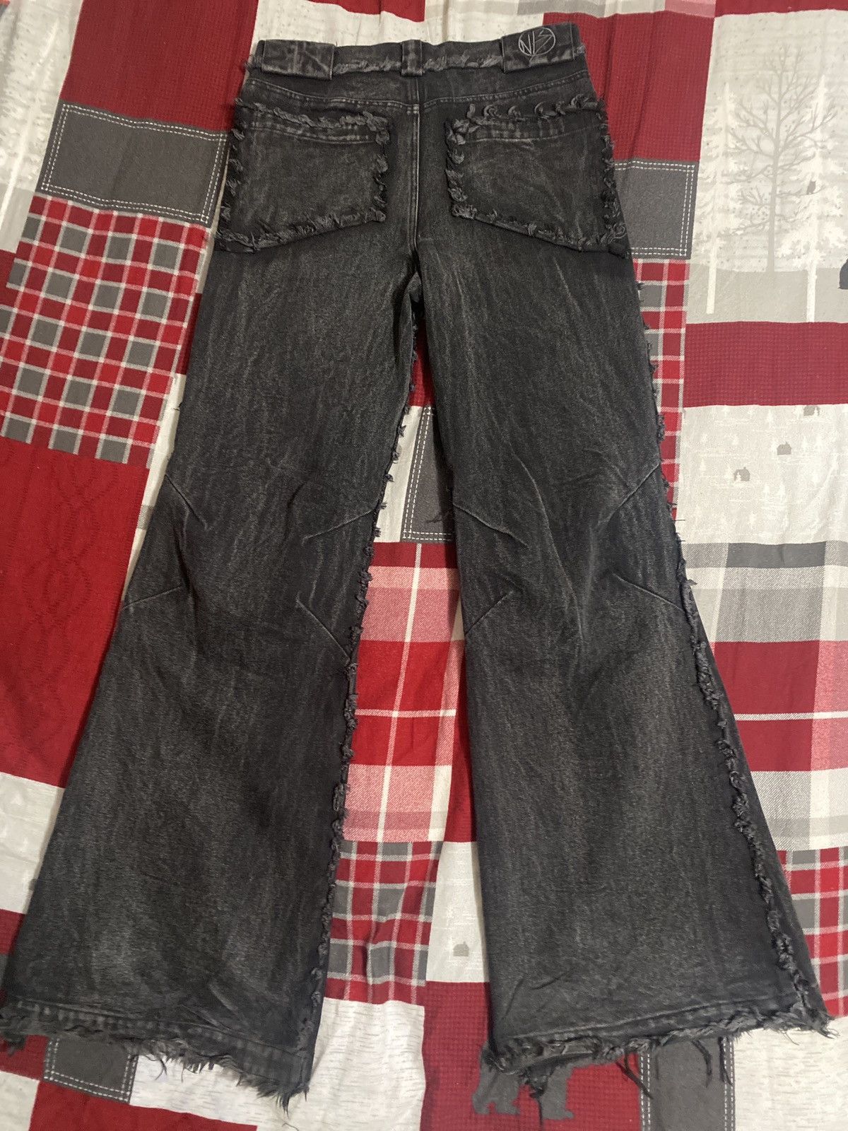 No Faith Studios nofaithstudios flared denim 001 black Size US 30 / EU 46 - 2 Thumbnail
