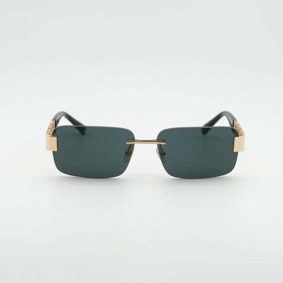 Versace Versace VE2298 100287 Sunglasses Gold Rectangle Frame Size ONE SIZE - 2 Thumbnail