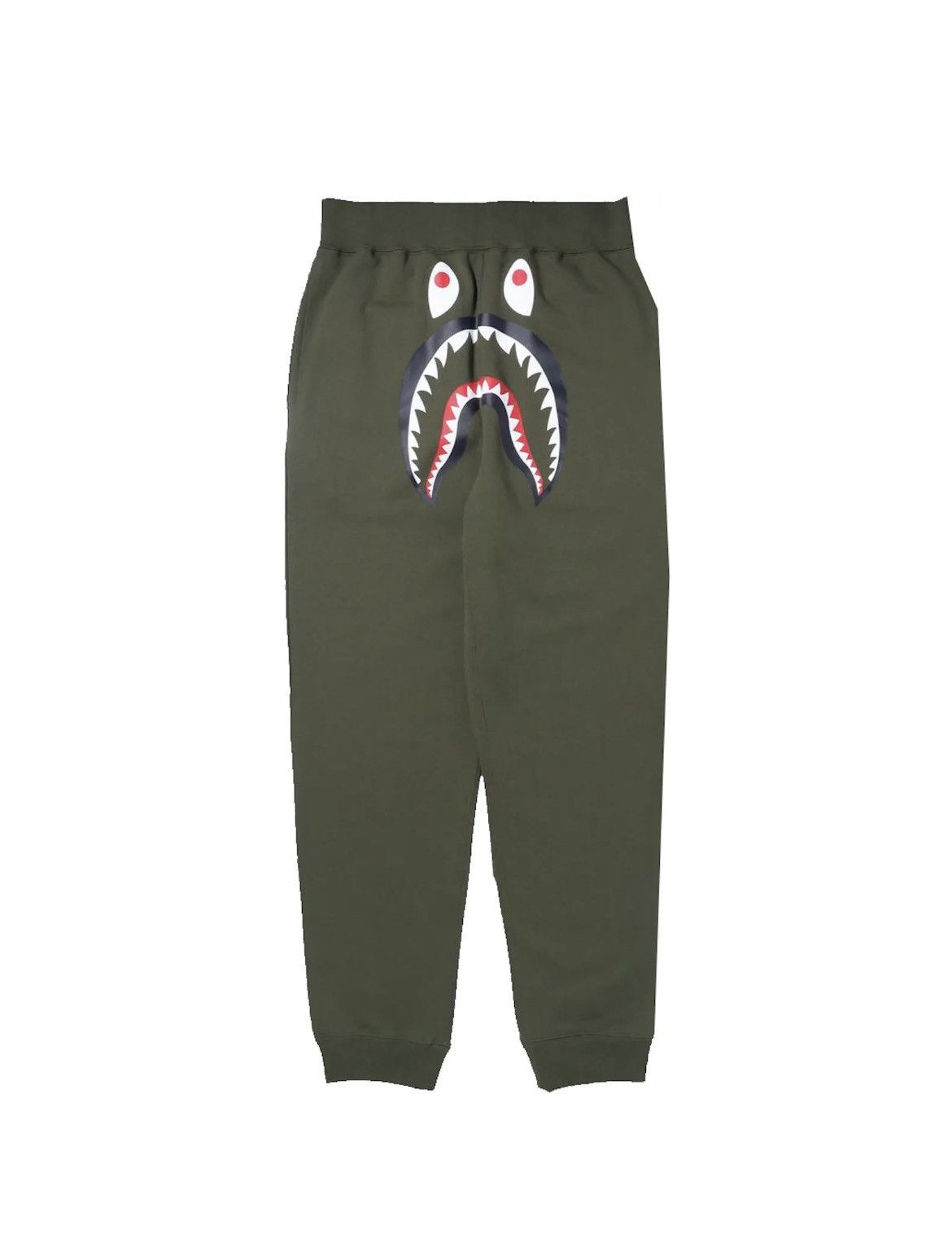 Bape (DS) Bape Olive Green Shark Sweatpants Size US 34 / EU 50 - 3 Thumbnail
