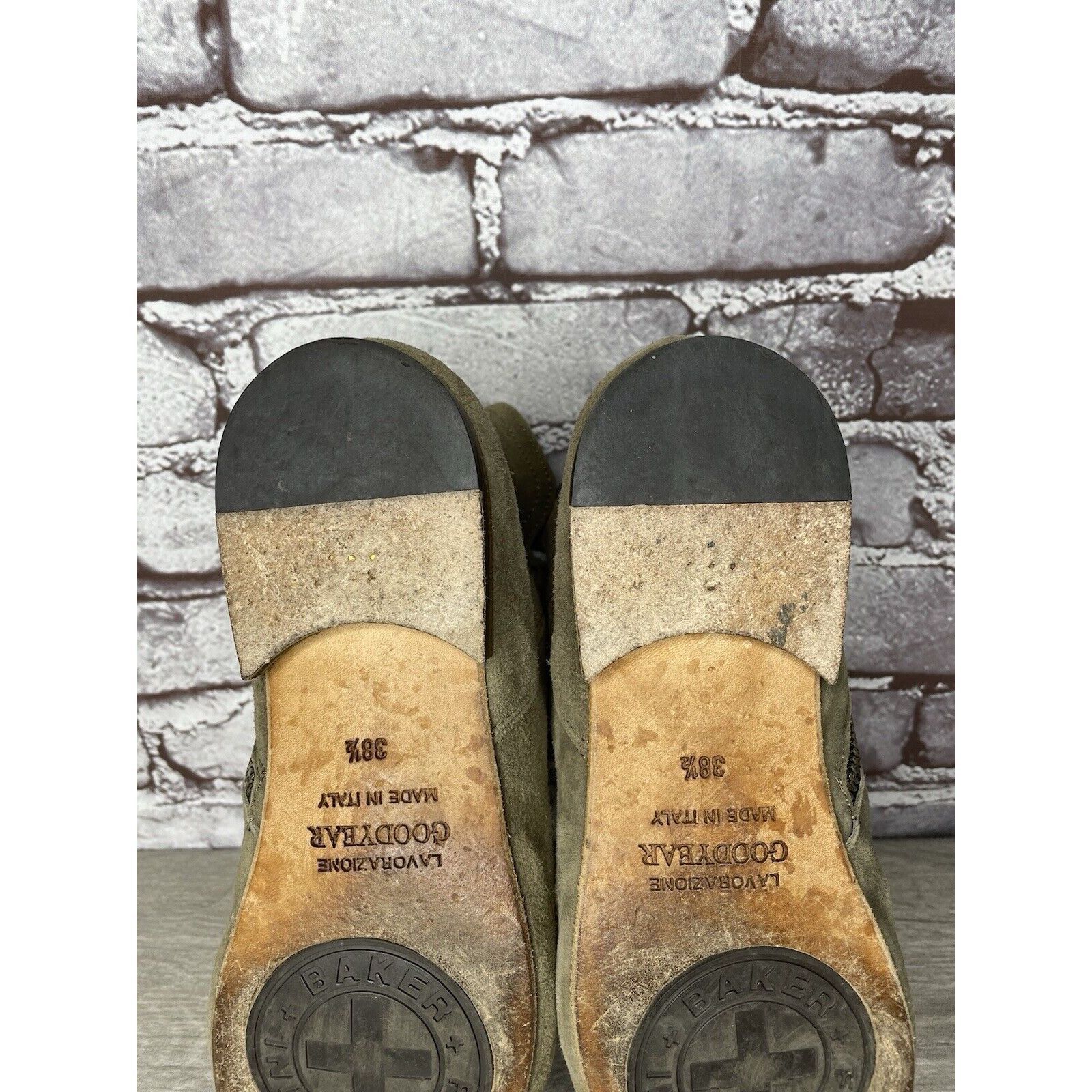 Fiorentini + Baker Fiorentini + Baker Goodyear Taupe Suede Side Zip Ankle Boots Size US 8 / IT 38 - 7 Thumbnail