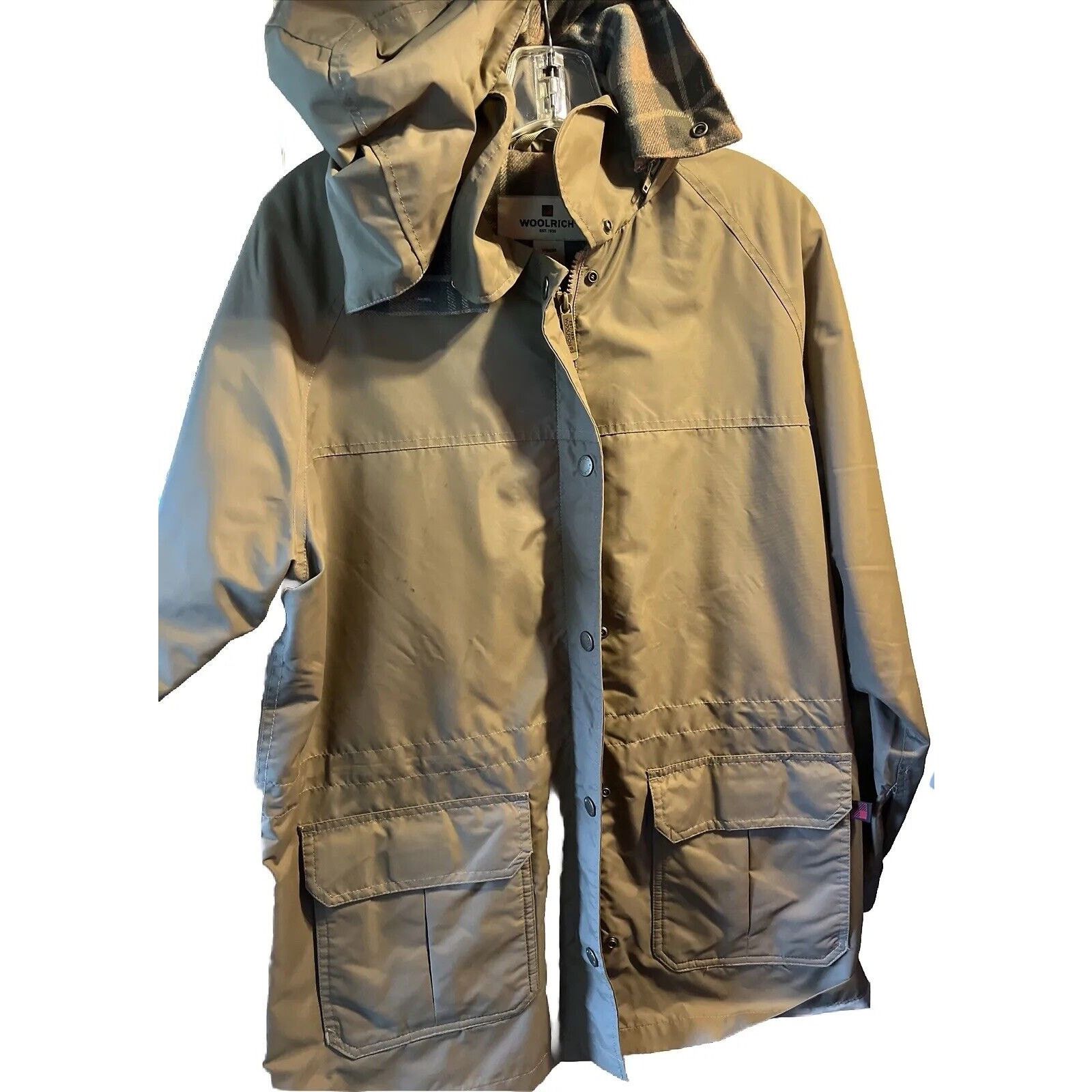 Woolrich Woolen Mills Woolrich Women L Brown Long Sleeve Full Zip Wool Line Jacket Size L / US 10 / IT 46 - 1 Thumbnail