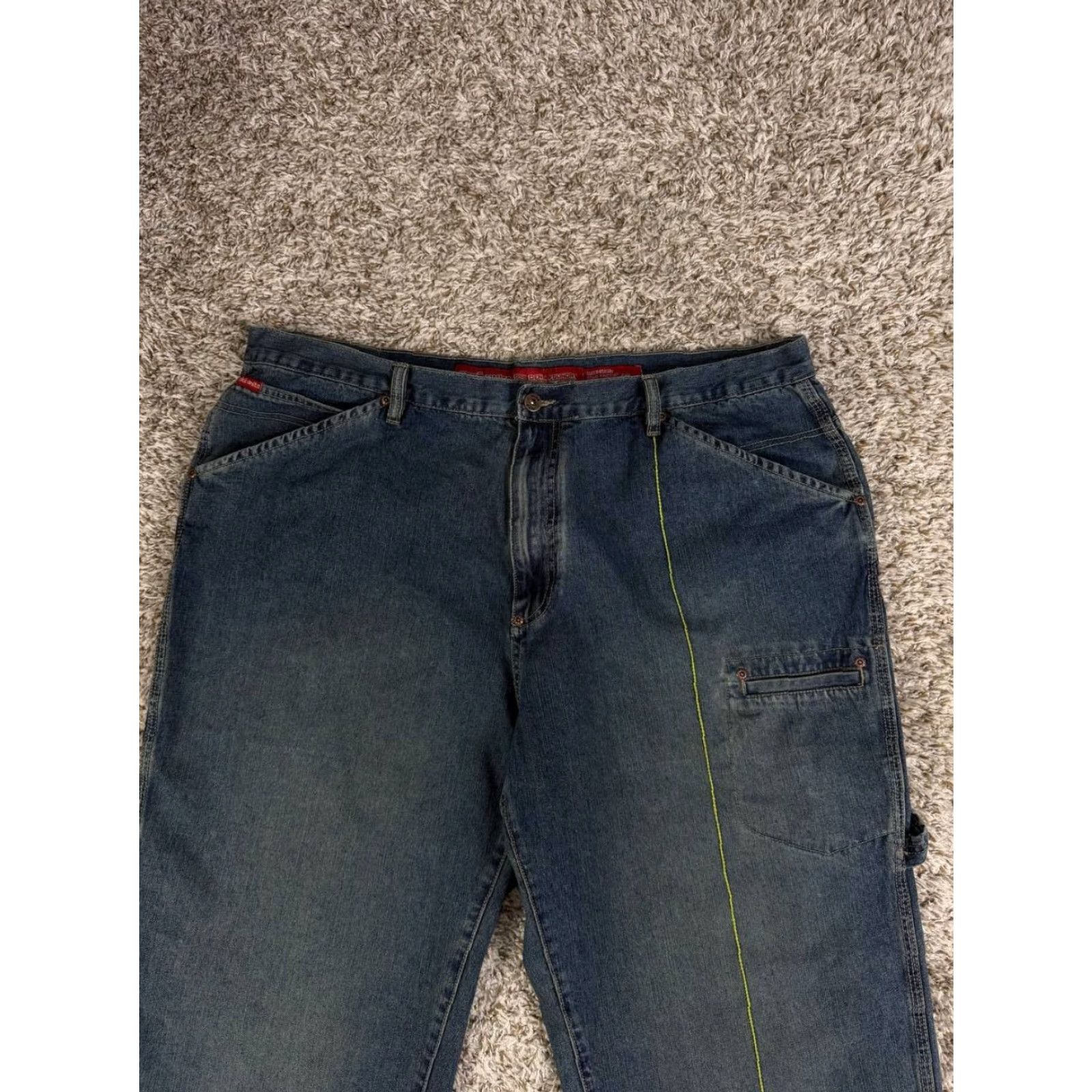 Ecko Unltd. Ecko Unltd Denim Foundry Carpenter Jeans Blue Contrast Stitch Side Pocket 42 Mens Jeans 5-Pocket Design 32in Inseam Regular Size 42 Blue Size US 42 / EU 58 - 3 Thumbnail