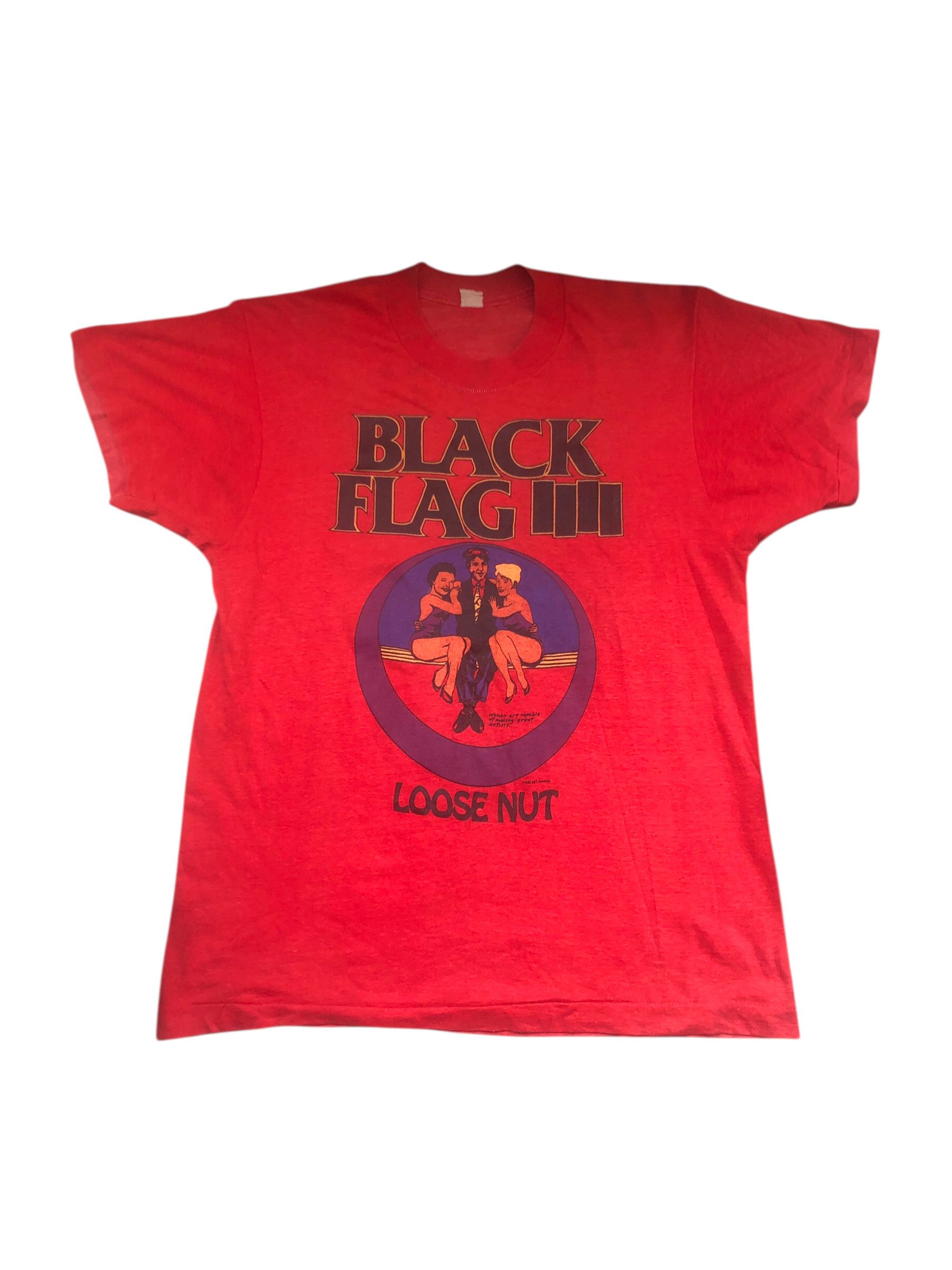 Band Tees 🔥RARE Vintage BLACK FLAG 1985 LOOSE NUT TOUR LIVE T-Shirt Size US L / EU 52-54 / 3 - 1 Thumbnail
