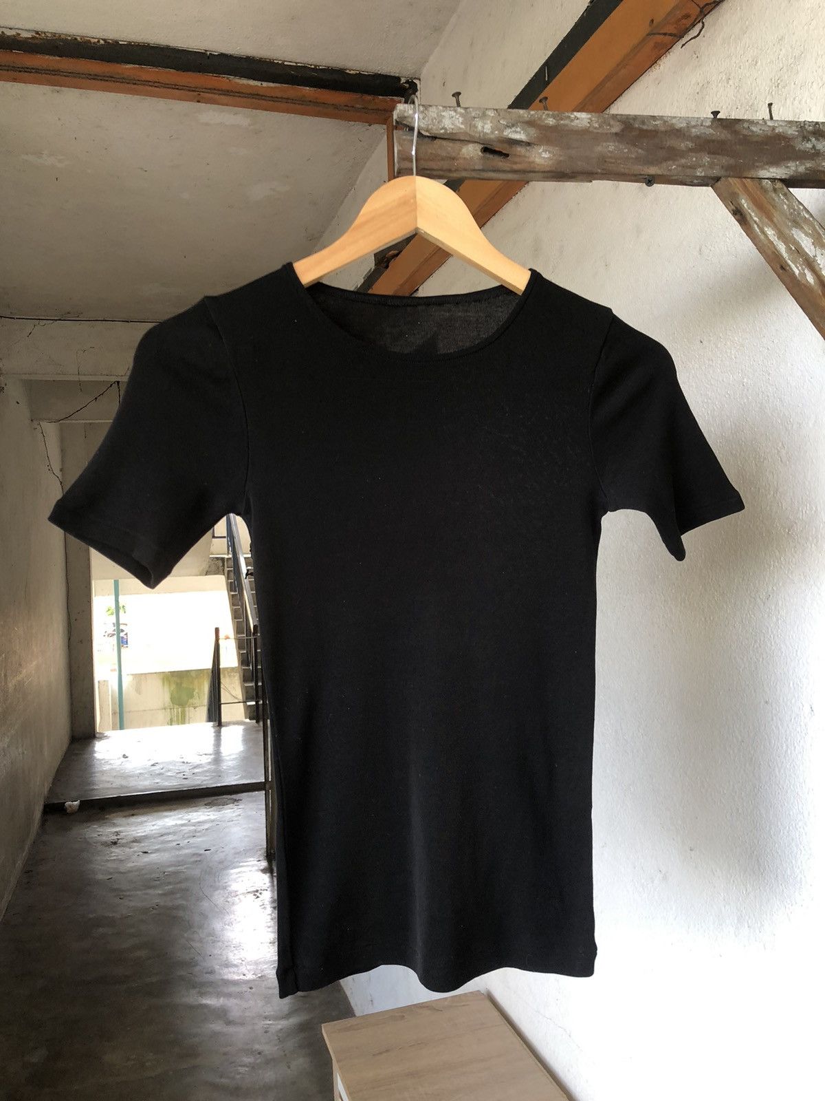 Yohji Yamamoto Y's Yohji Yamamoto Stretchable Black Crop Top Size S / US 4 / IT 40 - 6 Thumbnail