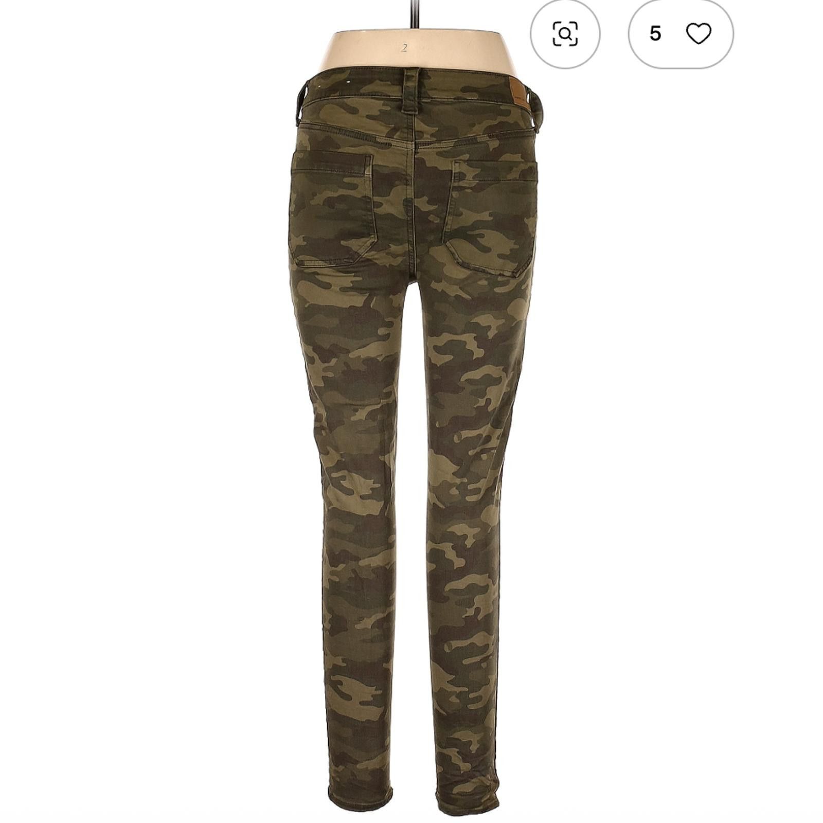 American Eagle Outfitters American Eagle Outfitters Green Camouflage Jeggings Size 10 Size 32" / US 10 / IT 46 - 2 Thumbnail