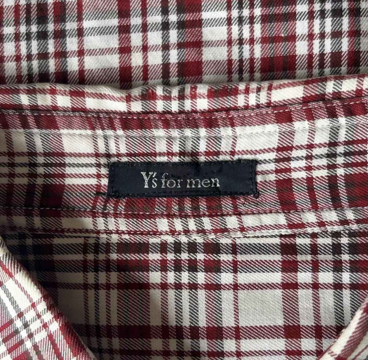 Yohji Yamamoto Yohji Yamamoto 90s Red & White Plaid Vintage Shirt K4 Size US L / EU 52-54 / 3 - 5 Thumbnail