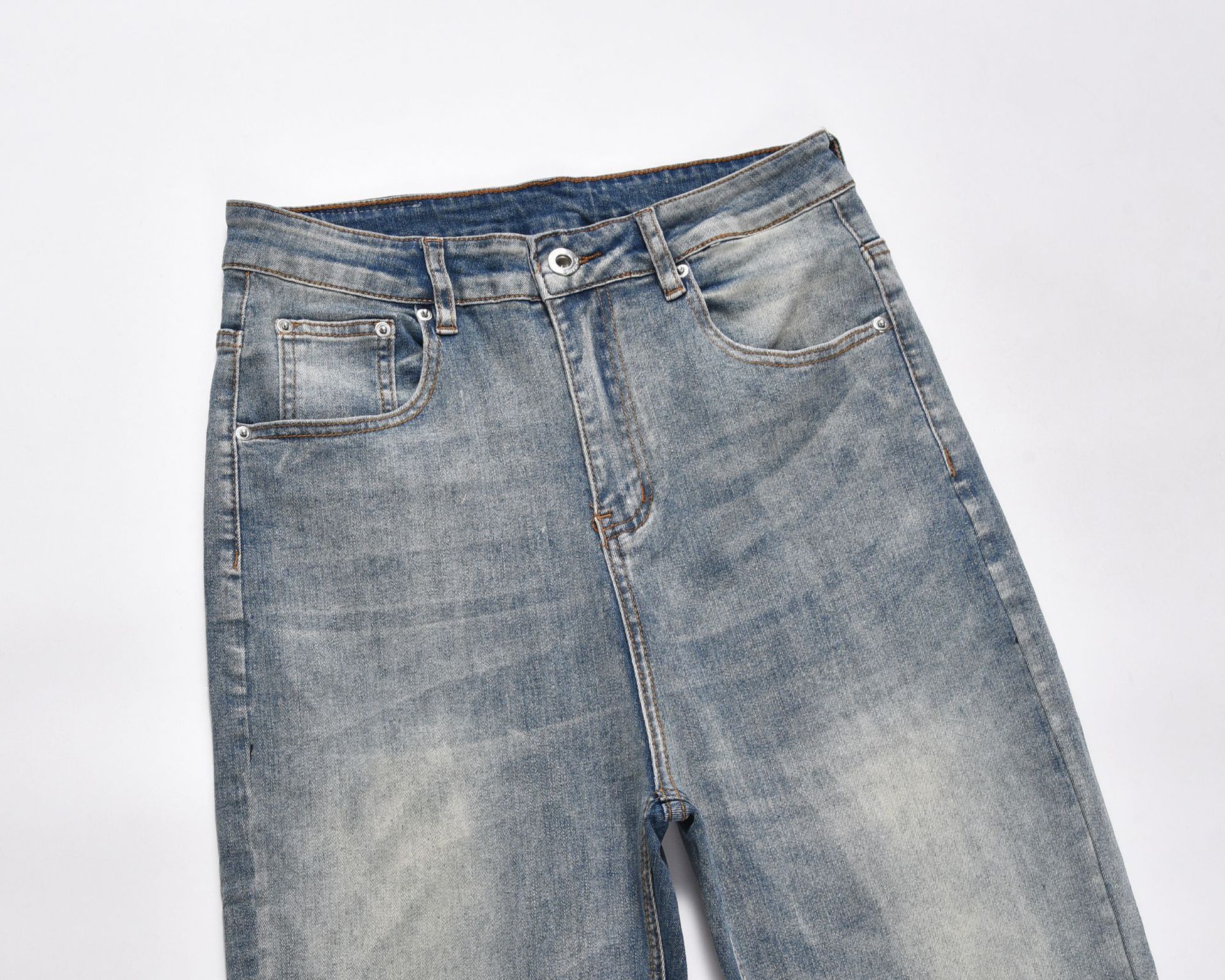 Japanese Brand × Jean Street retro washed distressed loose workwear flared jeans Size US 32 / EU 48 - 4 Thumbnail
