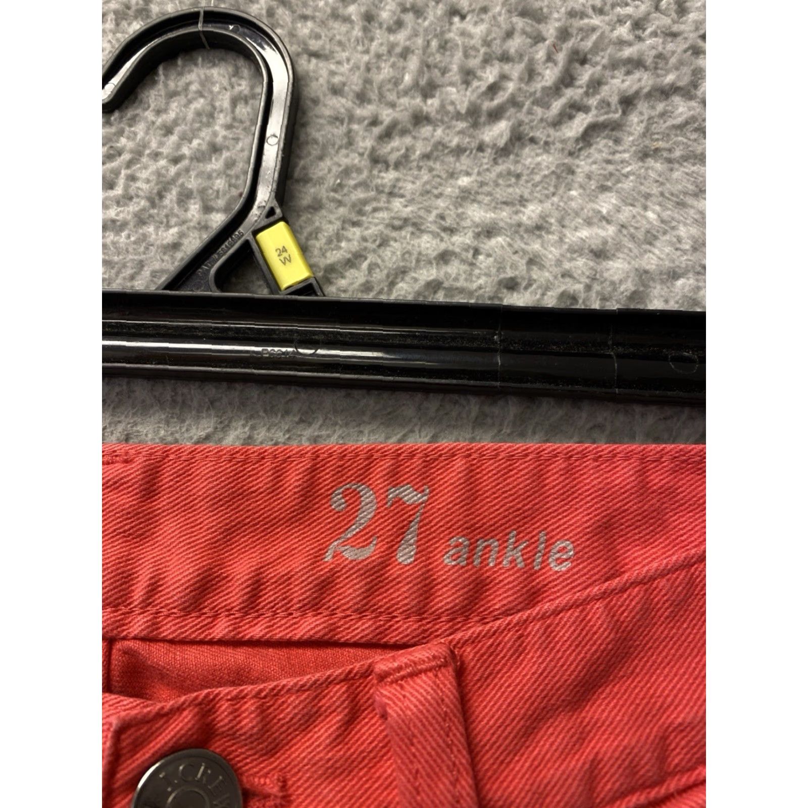 Denime J Crew Jeans Women’s Denim 30x27 Slim 5-Pocket Zip Bright Magenta Cotton Size 30" / US 8 / IT 44 - 4 Thumbnail
