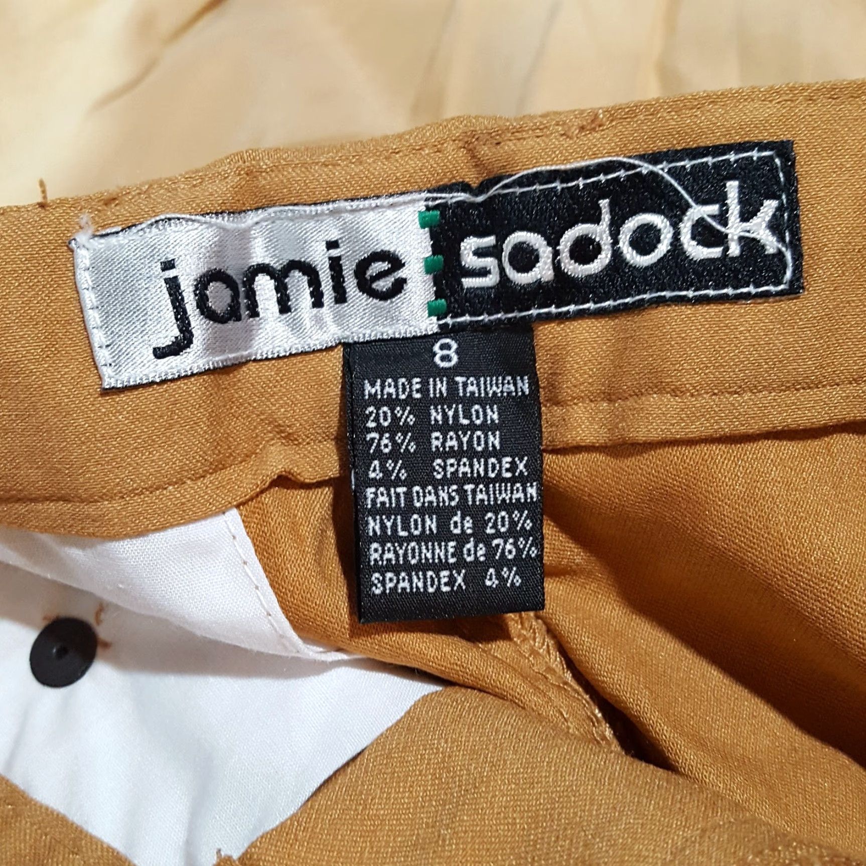 Vintage VINTAGE Jamie Sadock Women's Golf Shorts Size 8 High Waist Chino Casual Retro 90s 00s Beige Size 30" / US 8 / IT 44 - 5 Thumbnail