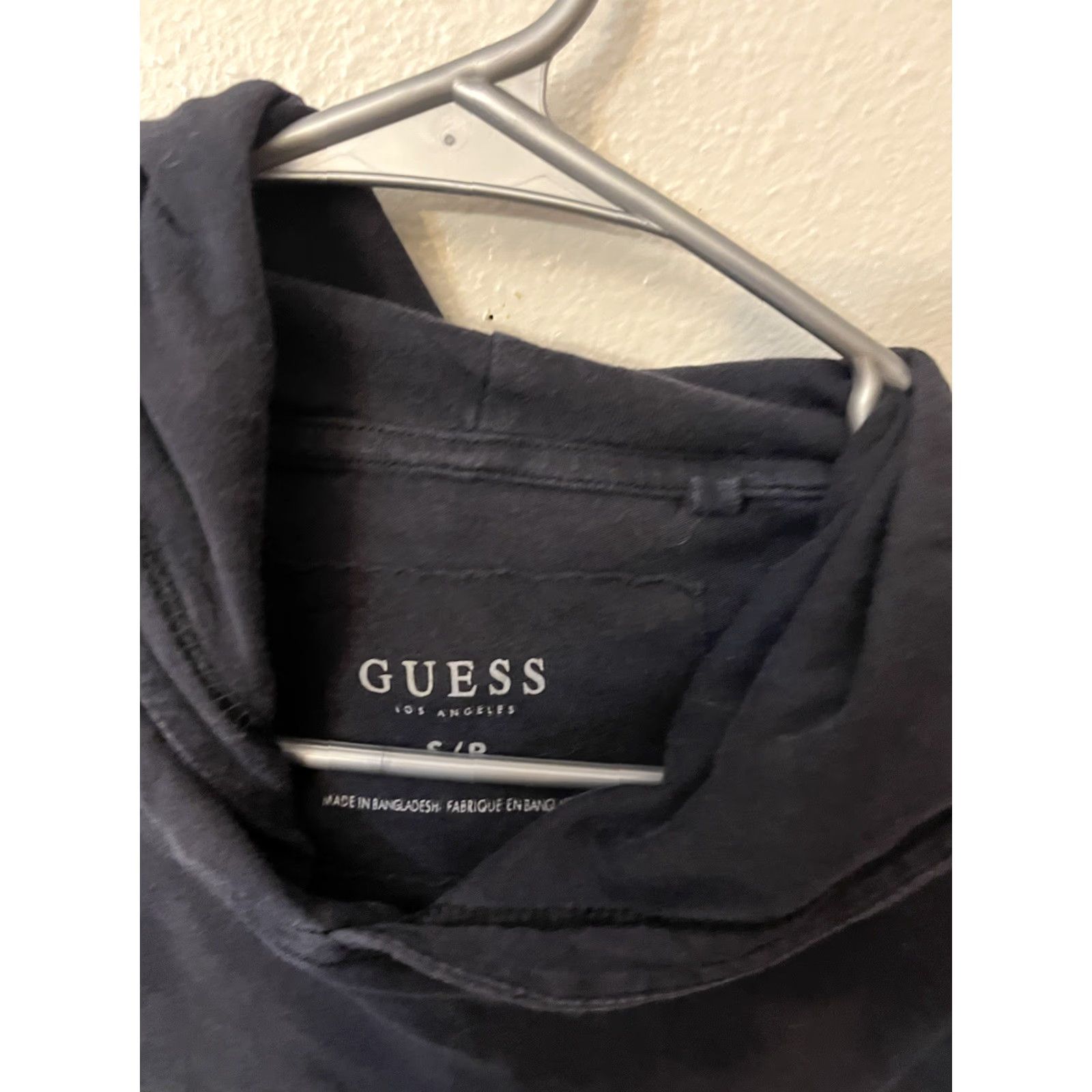 Guess GUESS Los Angeles Long Sleeve Hooded T-Shirt Black Distressed Size Small Mens Shirt Regular Cotton Logo Knit Vintage: No Size US S / EU 44-46 / 1 - 2 Thumbnail