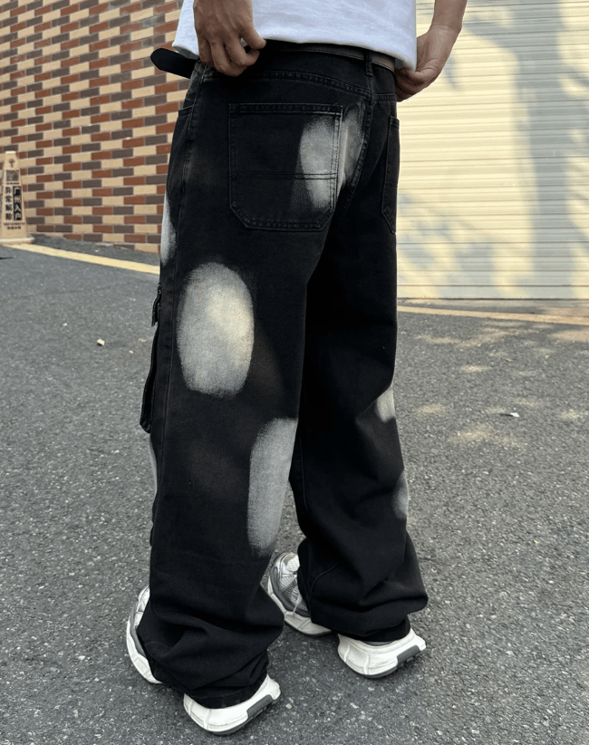 Vision Streetwear Black Straight Leg Workwear Jeans Size US 30 / EU 46 - 3 Thumbnail