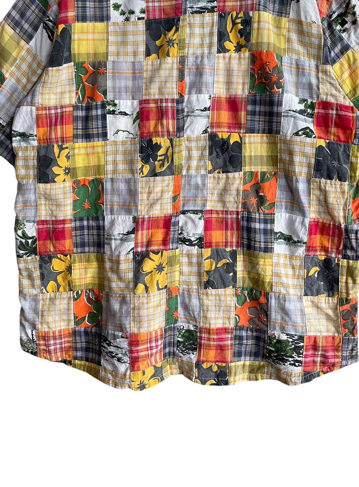 Kansai Yamamoto Rare Vintage Brand Kansai Yamamoto Patchwork Shirt 1990s Size US XXL / EU 58 / 5 - 6 Thumbnail