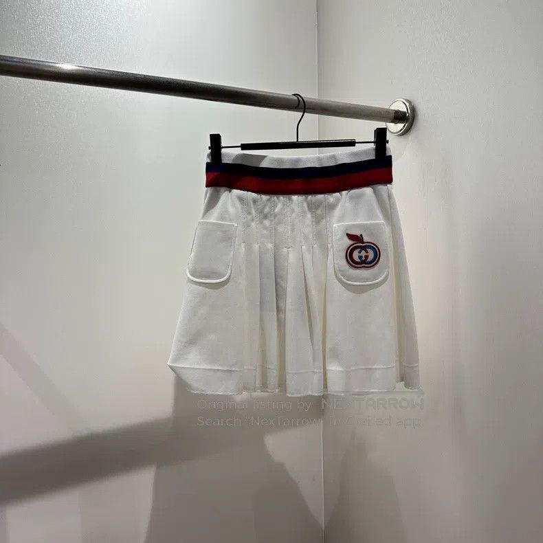 Gucci Gucci Size XXS Double G apple embroidered pocket skirt Size 42" / US 20 - 1 Thumbnail