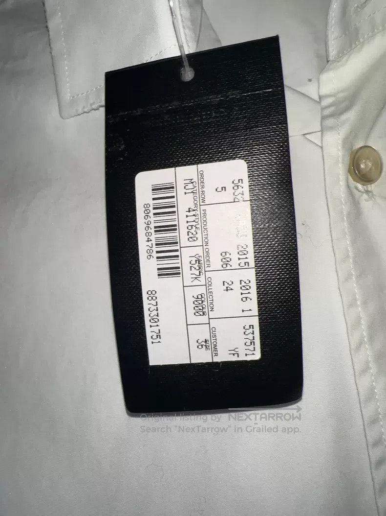 Saint Laurent Paris Saint Laurent Paris Size 36 Classic Frayed Solid Color Shi Size US M / EU 48-50 / 2 - 7 Thumbnail