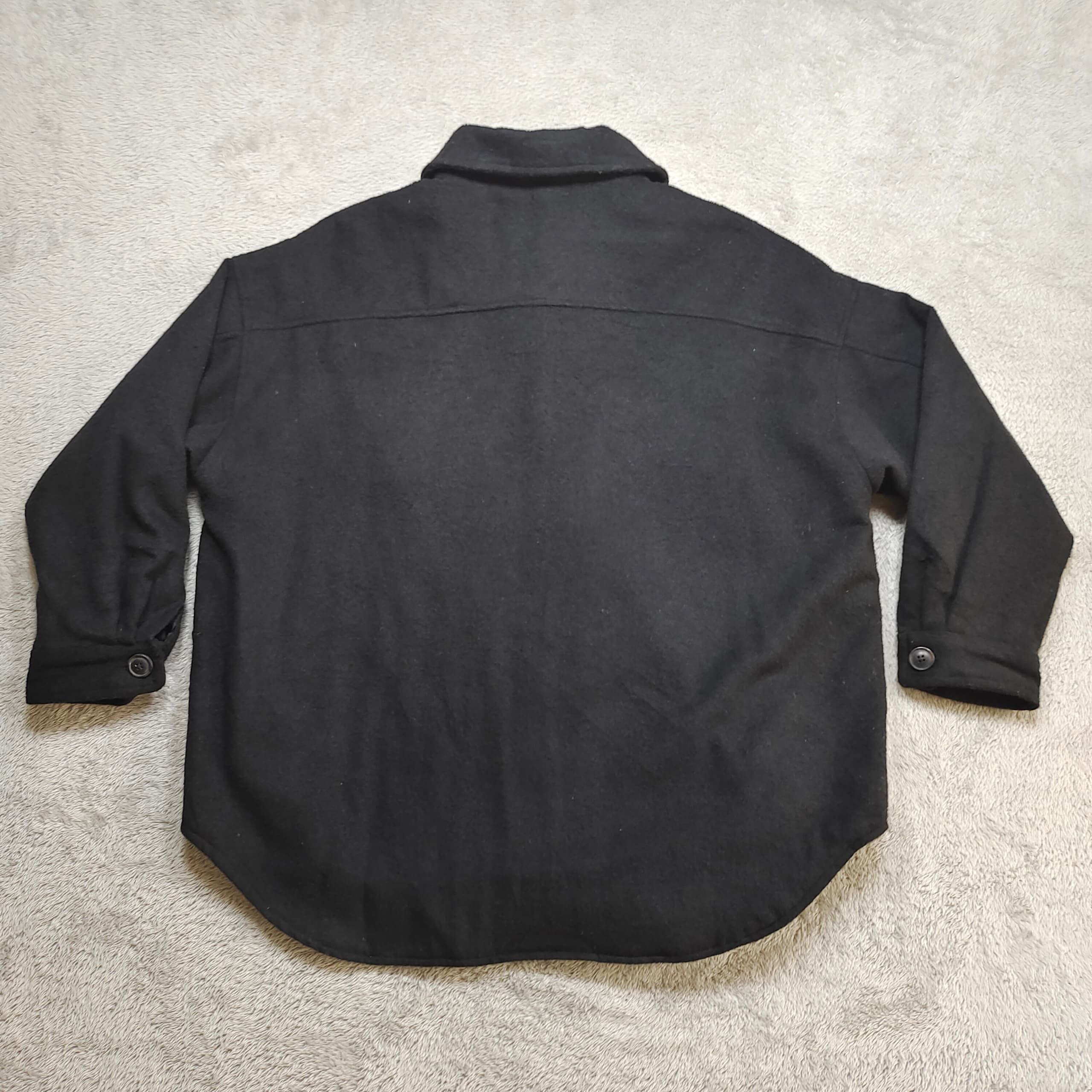 Playboy Playboy Bunny Vintage Black Wool Shacket Jacket (NWT) Size US M / EU 48-50 / 2 - 2 Thumbnail