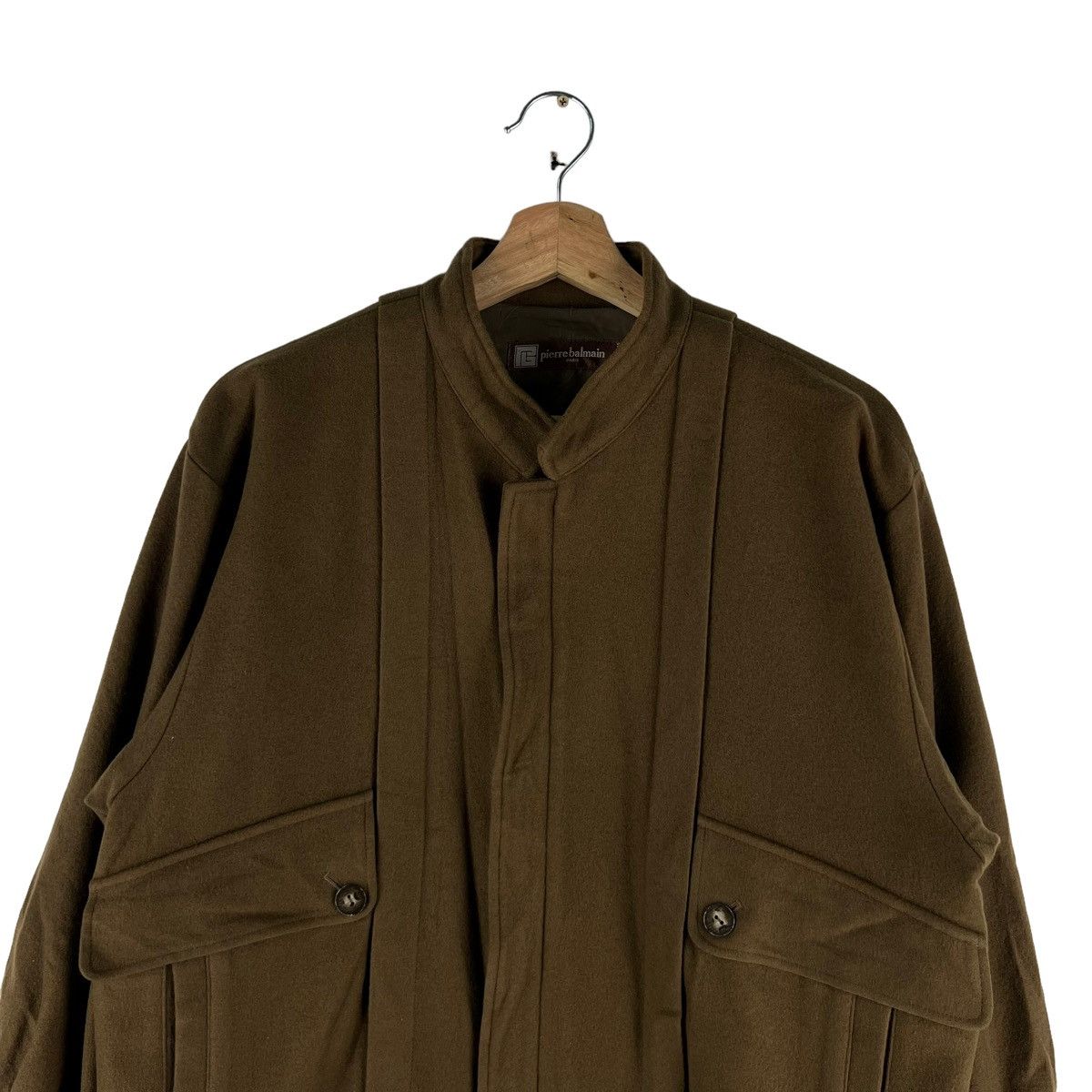 Japanese Brand 🔥VINTAGE WOOL BOMBER JACKET PIERRE BALMAIN PARIS Size US M / EU 48-50 / 2 - 2 Thumbnail
