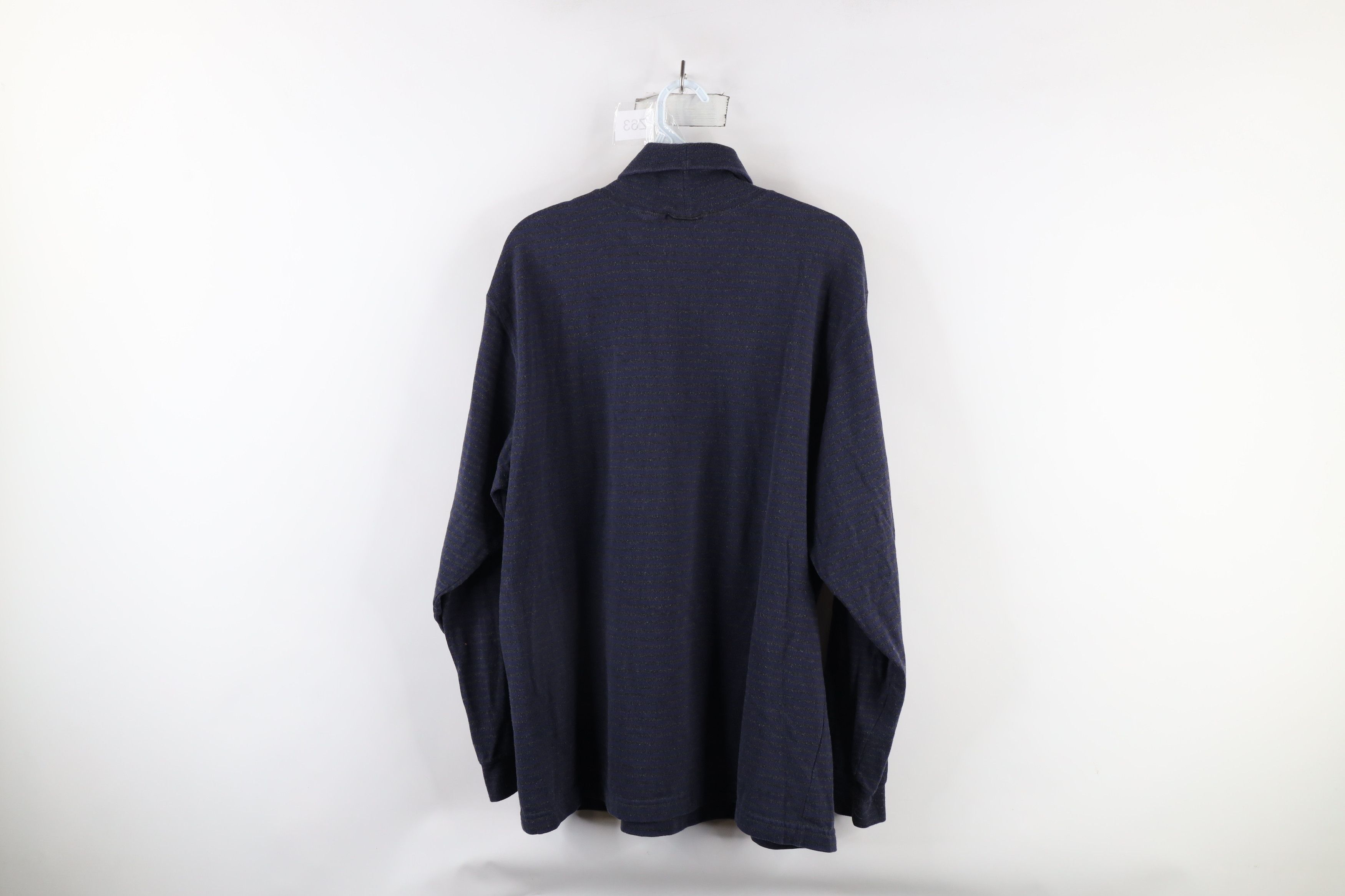 L.L. Bean × Vintage Vintage 90s LL Bean Striped Long Sleeve Turtleneck T-Shirt Size US L / EU 52-54 / 3 - 5 Thumbnail