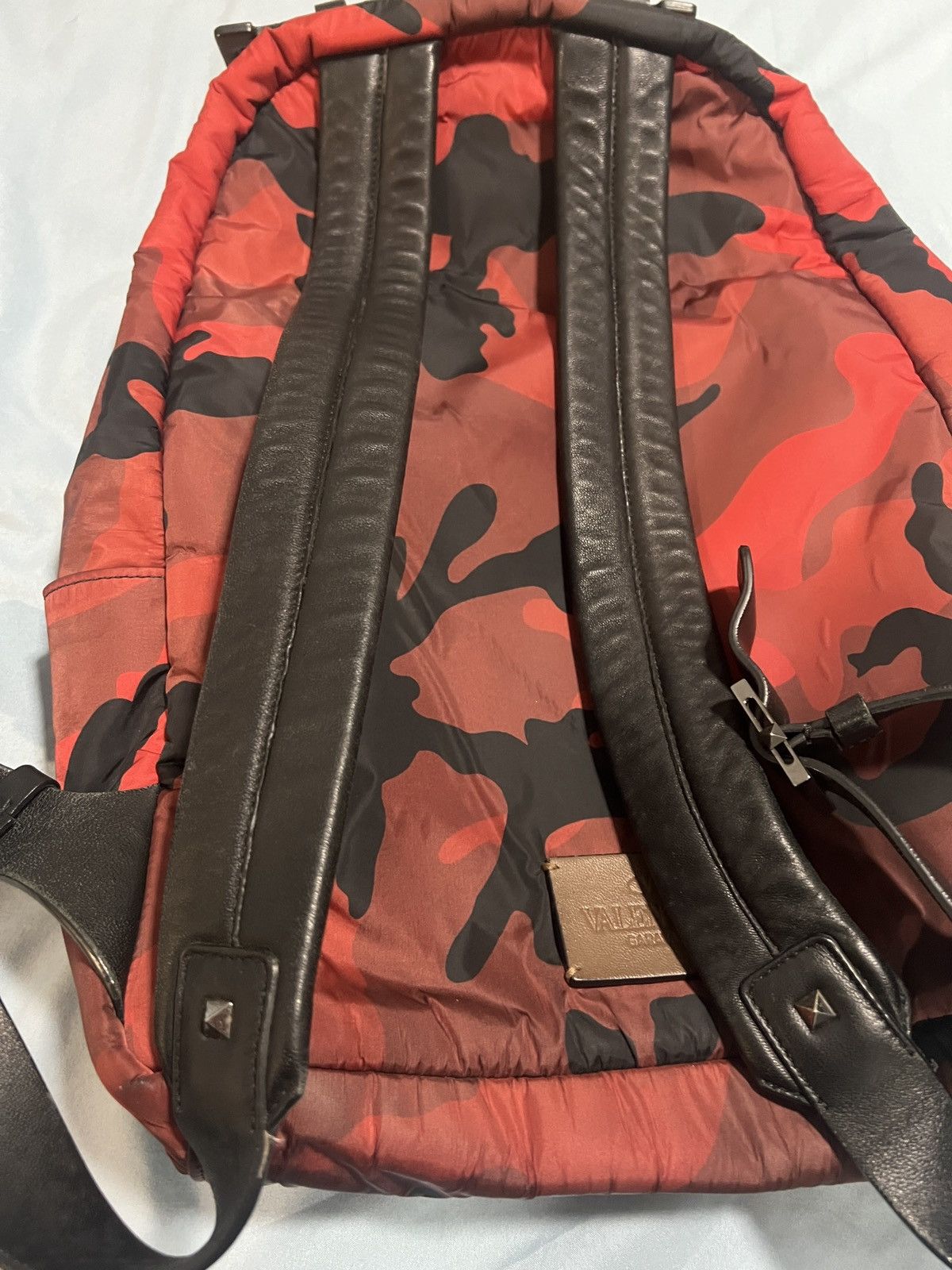 Valentino Valentino red camo nylon backpack Size ONE SIZE - 3 Thumbnail