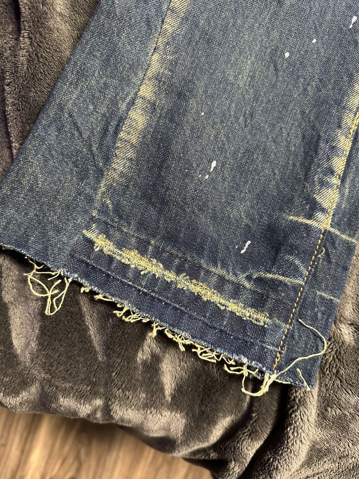 MNML Blue washed paint splatter mnml jeans Size US 30 / EU 46 - 3 Thumbnail