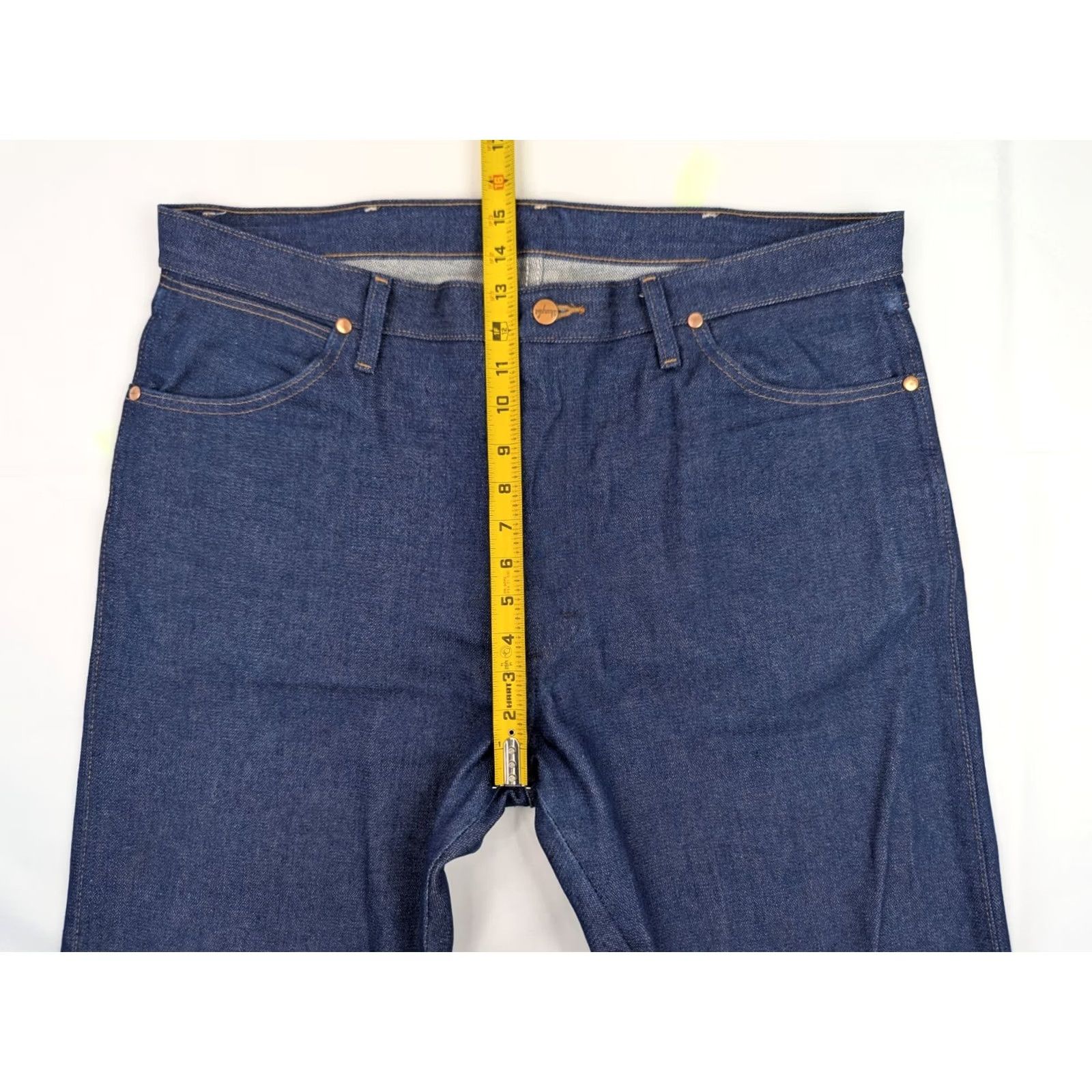Wrangler Wrangler Cowboy Cut 13MWZ Original Blue Jeans Men 40x33 Indigo EUC Regular Straight Denim 100% Cotton Wrangler Cowboy Cut Jeans Mens Size US 40 / EU 56 - 4 Thumbnail