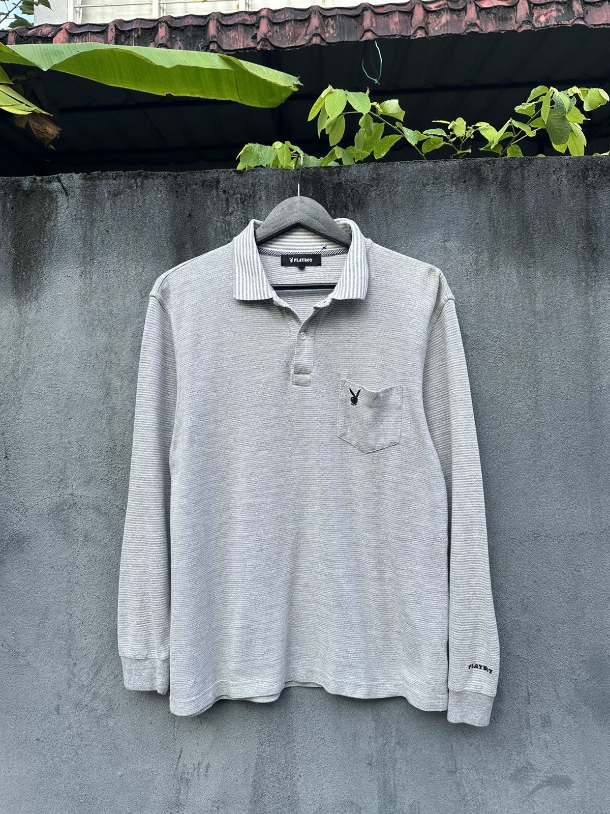 Playboy 👹Vintage Playboy Pullover Botton Long Sleeves Tshirt Size US M / EU 48-50 / 2 - 1 Thumbnail
