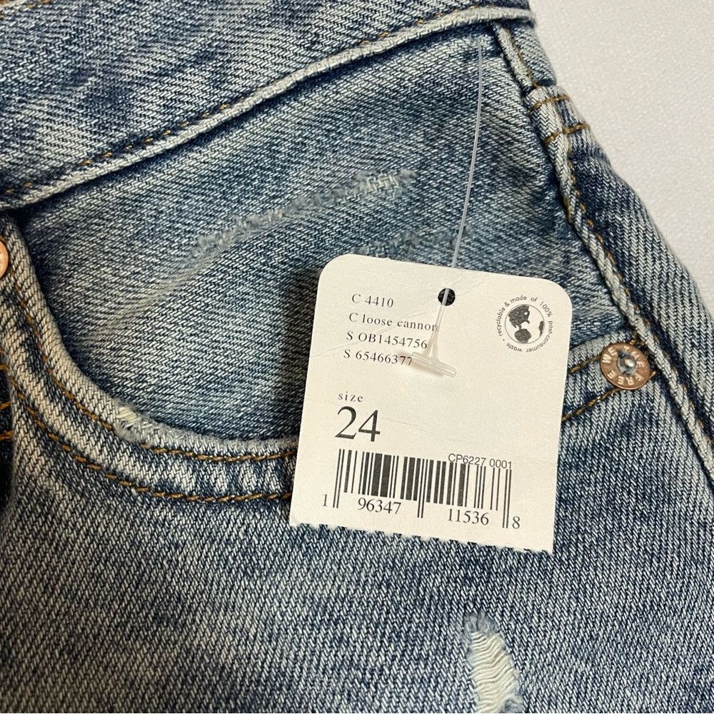 Free People NWT New Free People Makai Cutoff Denim Loose Cannon Blue Sh Size 24" / US 00 / IT 34 - 6 Thumbnail