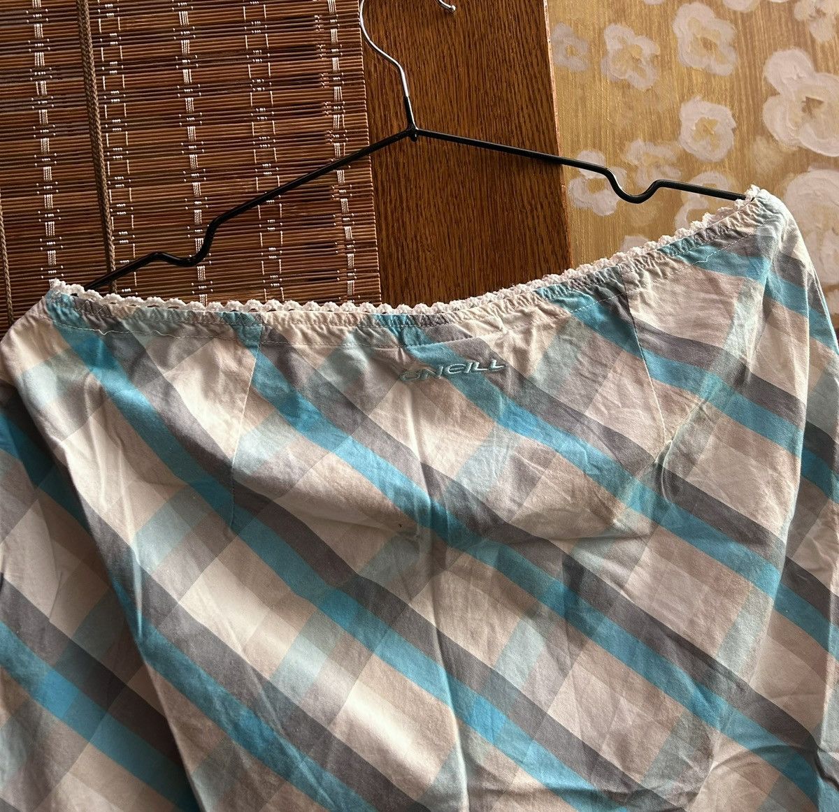 O'Neill Vintage Y2K O’Neil Check Print Low Rise Skirt Sz L Size 28" / US 6 / IT 42 - 4 Thumbnail