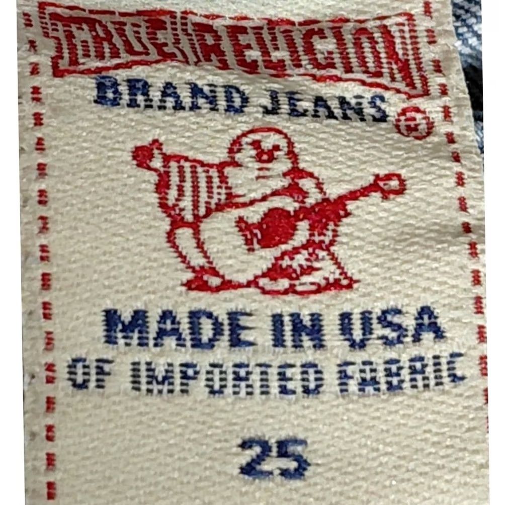 True Religion VINTAGE True Religion Jeans Denim Blue Solid Women Size 25 Jeans Bootcut Mid Rise Regular Stretch Button Logo 811 J Brand 811 Size 42" / US 20 - 5 Thumbnail