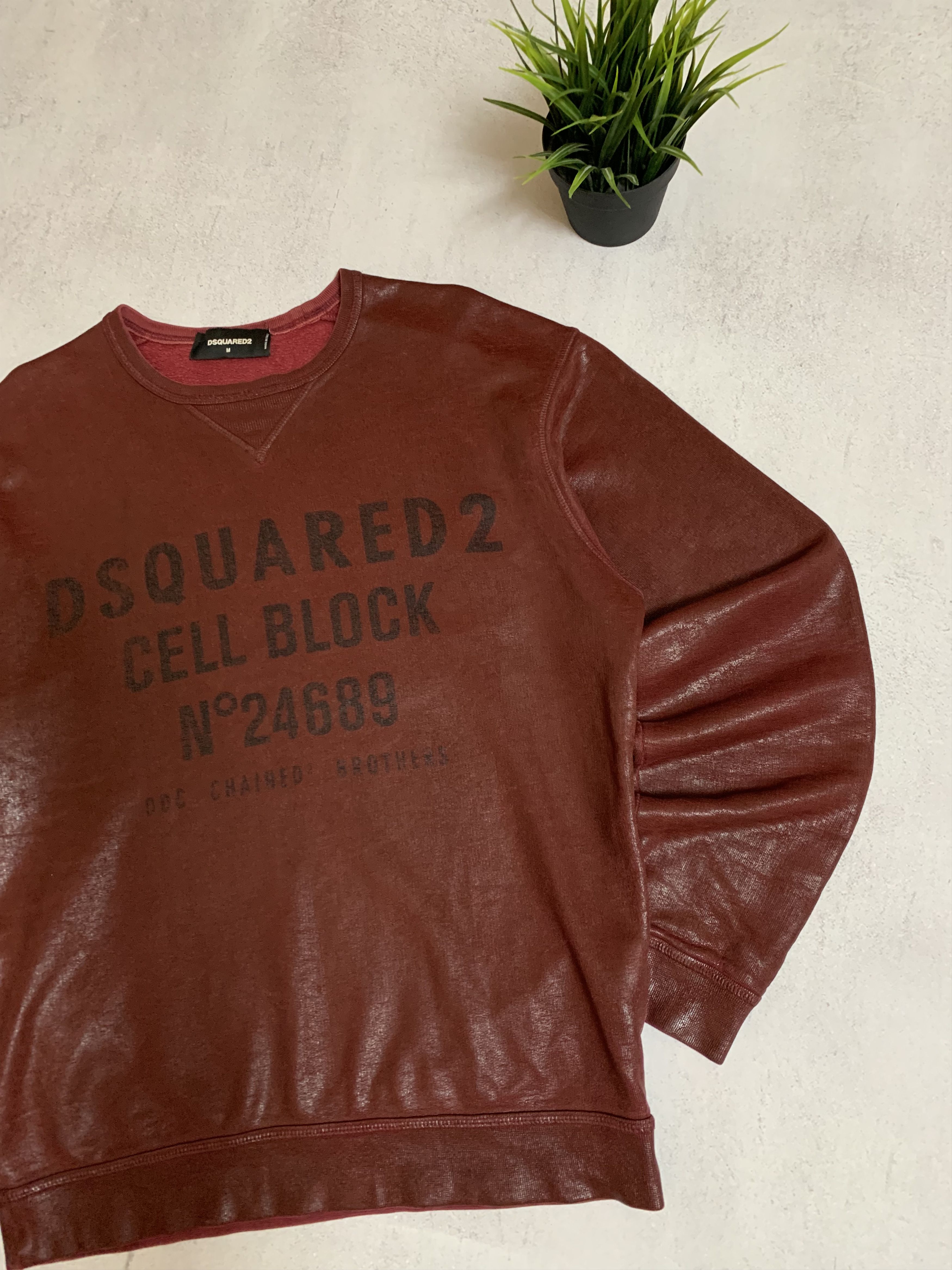 Designer × Dsquared2 Vintage Dsquared2 Sweatshirt Crewneck Waxed Big Logo Baggy Size US M / EU 48-50 / 2 - 5 Thumbnail