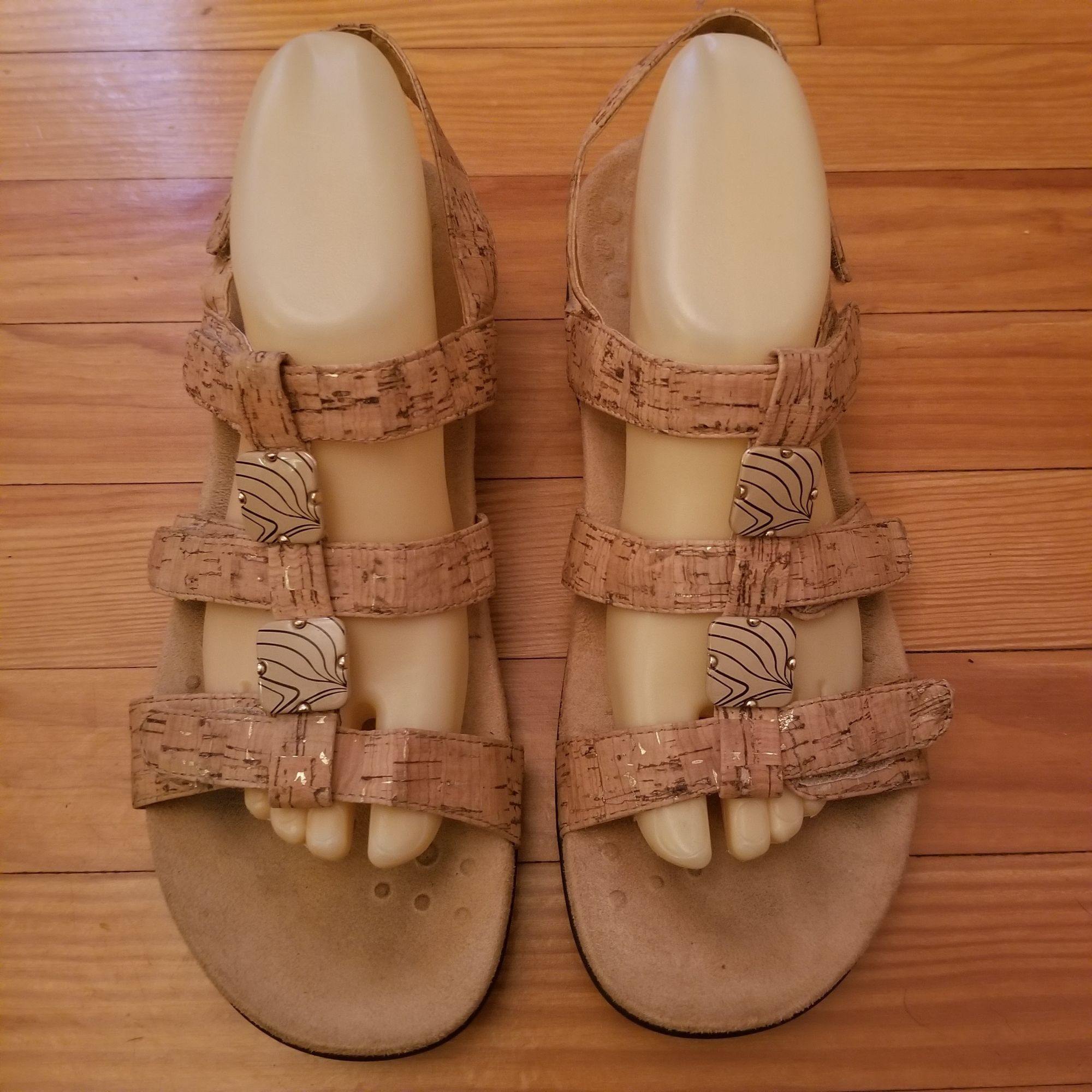 Vionic Vionic 10 Tan AMBER Comfort Shoes Leather Sandals Adjustable Size US 10 / IT 40 - 2 Thumbnail