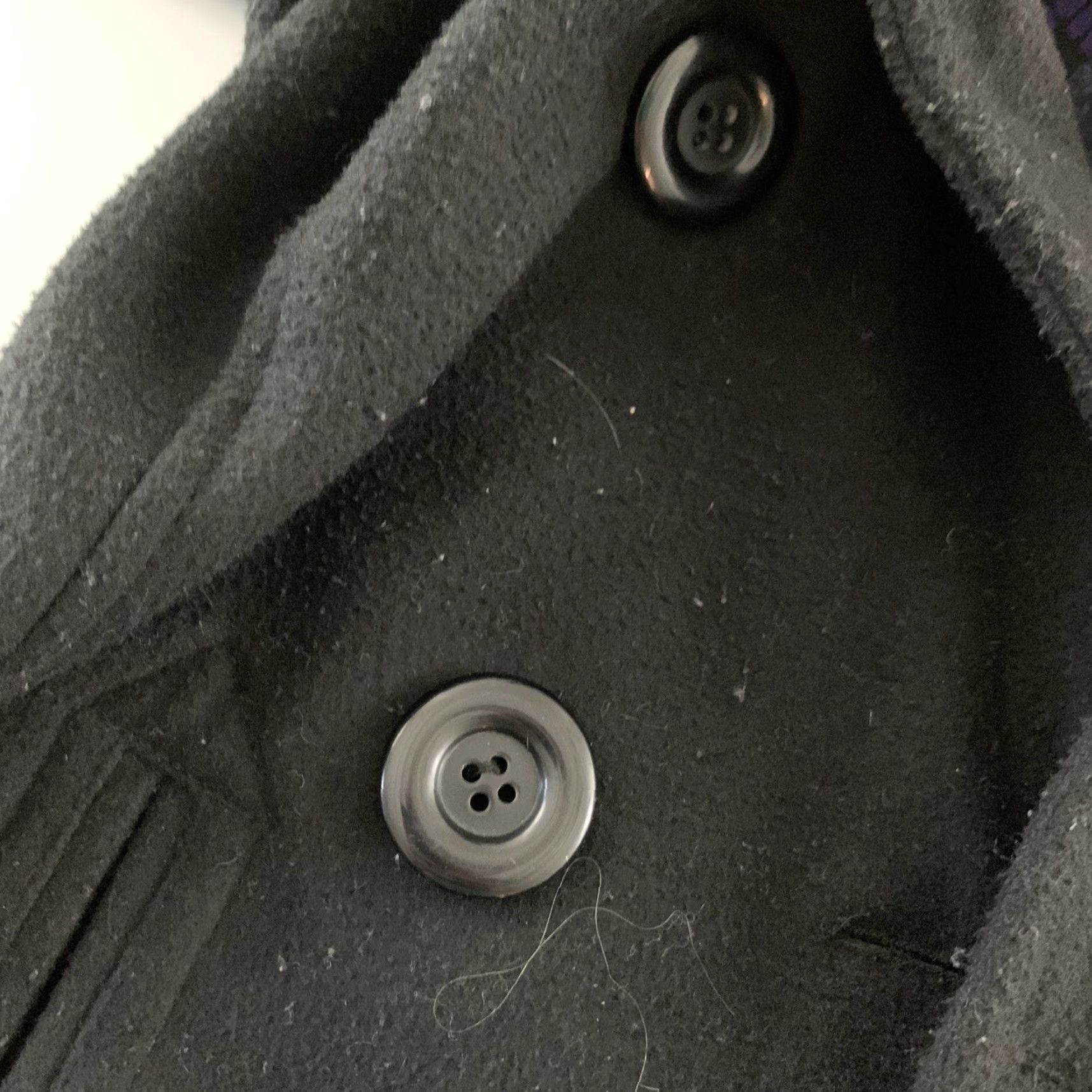 Vintage VINTAGE Full Tilt Pea Coat Jacket Women's S Solid Black Size S / US 4 / IT 40 - 4 Thumbnail
