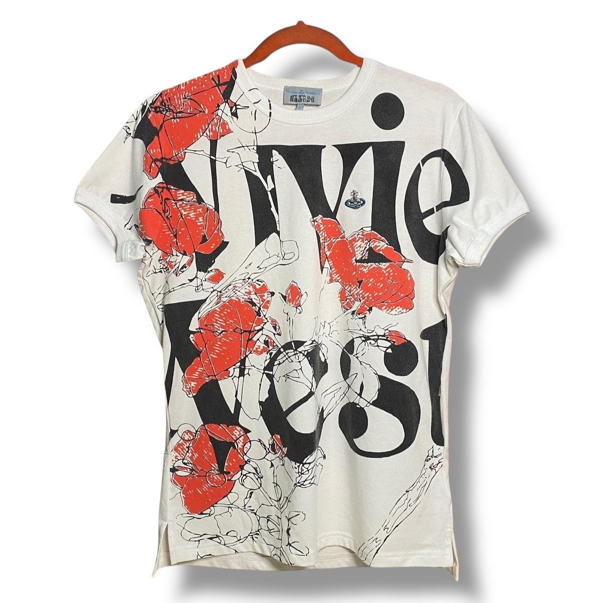 Vivienne Westwood Rose Spell Out Ringer Tshirt