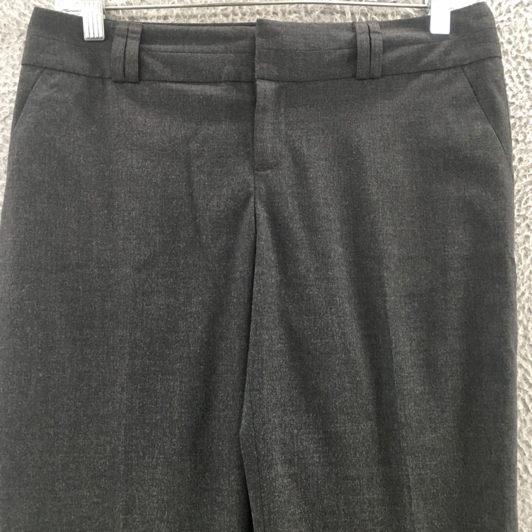 Banana Republic Banana Republic Dress Pants Women's Petite 4 Black Zip Flat Front 31x30.5 Tailored Workwear, Tapered Leg, 30.5 Inseam, 31 Waist, 4P Size 27" / US 4 / IT 40 - 2 Thumbnail