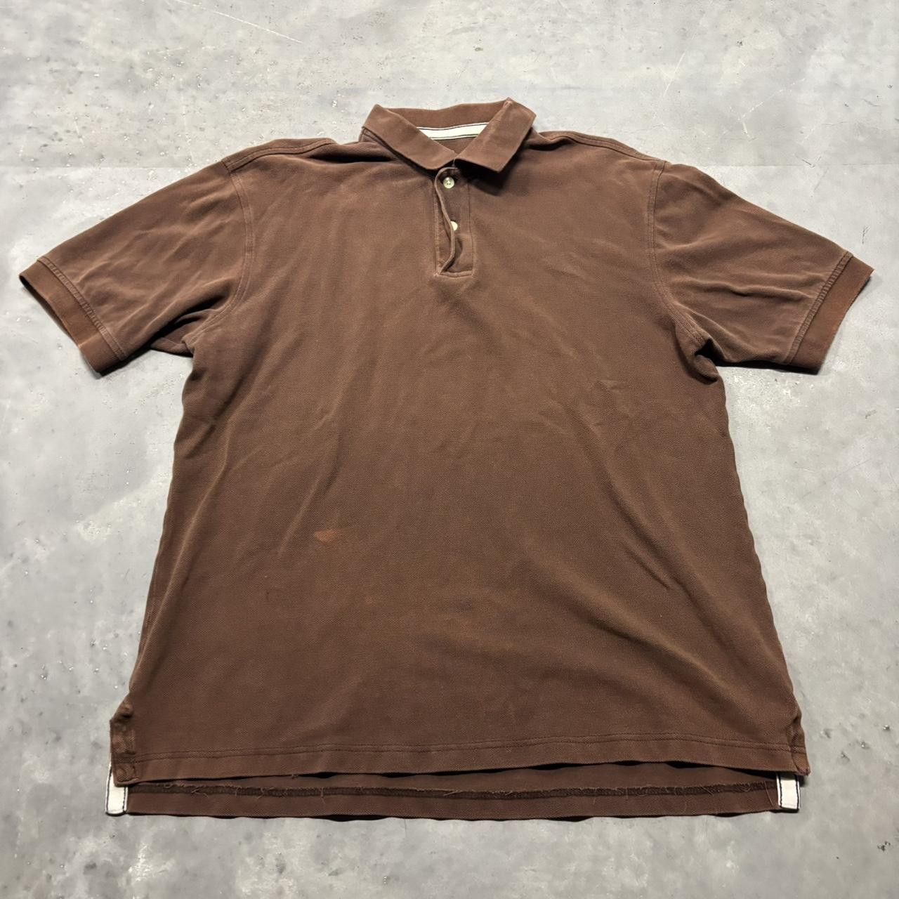 Japanese Brand × Vintage Crazy Vintage Y2K/2000s Brown Essential Polo Shirt! Size US M / EU 48-50 / 2 - 1 Thumbnail