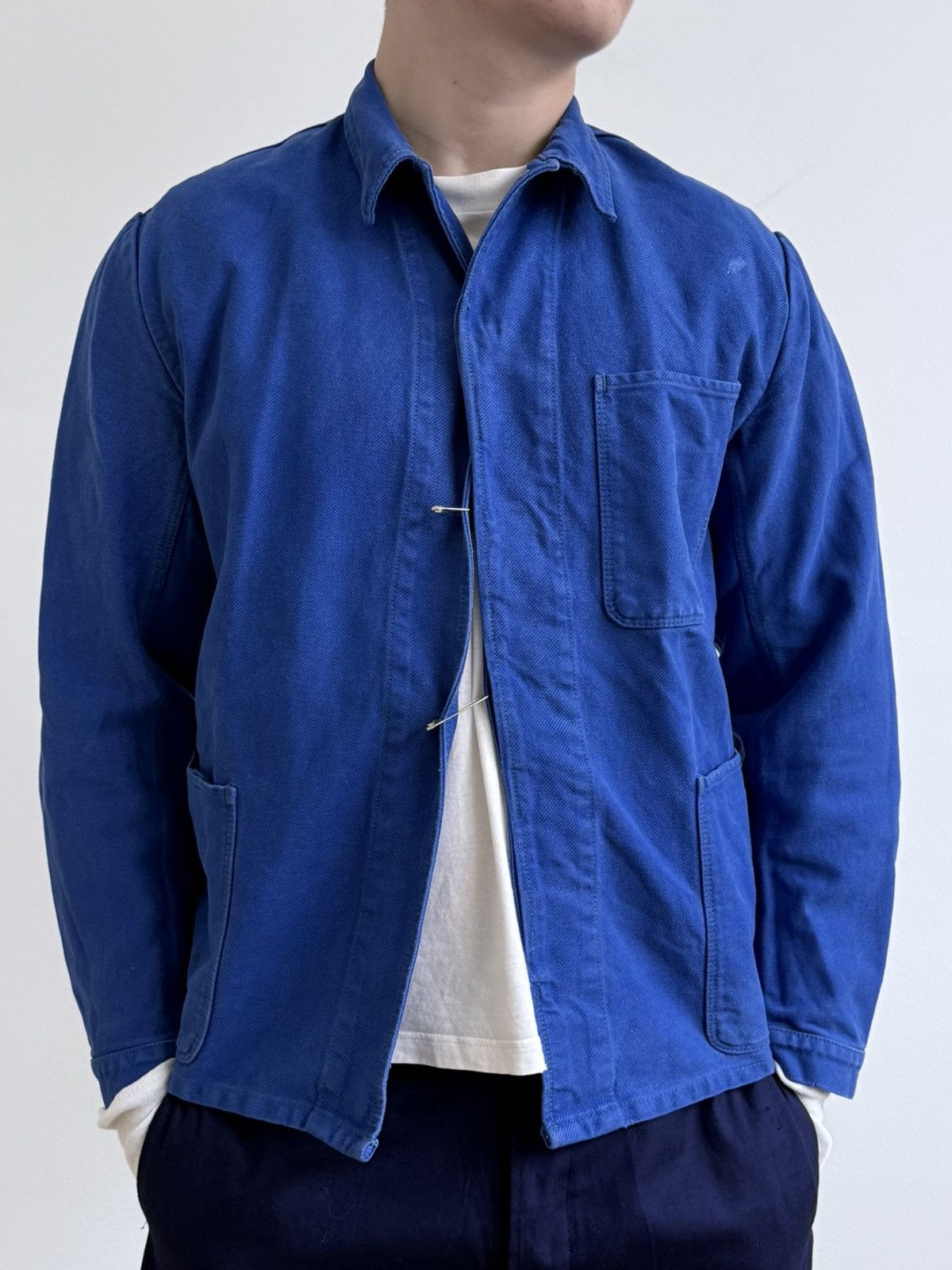 Vetra Vintage 60s „Lutteurs” French Workwear Sanfor Chore Jacket Size US L / EU 52-54 / 3 - 1 Thumbnail