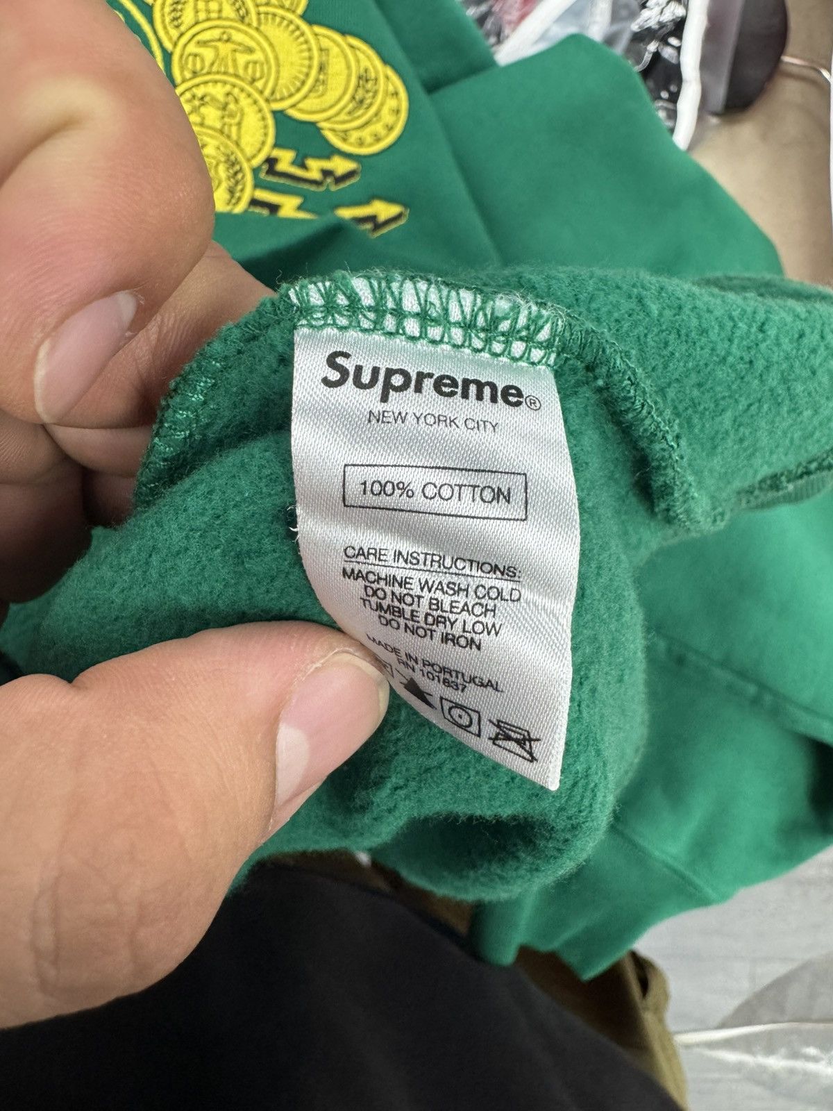 Supreme Supreme Love Or Hate Hoodie (Green) Size US S / EU 44-46 / 1 - 4 Thumbnail