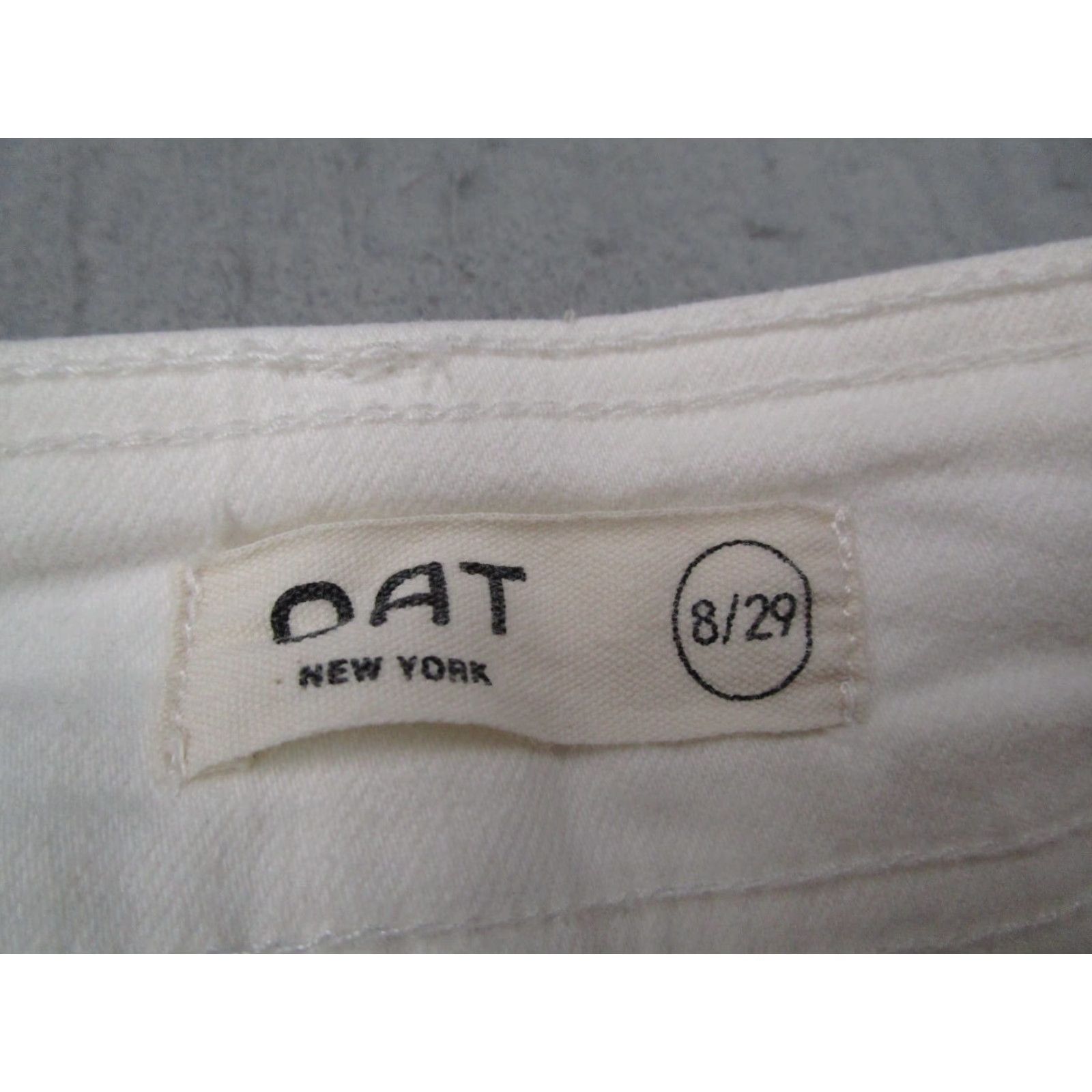 Vintage OAT Jeans White HIGH RISE Wide-Leg Crop Denim 26x25 8/29 Womens Jeans Size 30" / US 8 / IT 44 - 3 Thumbnail