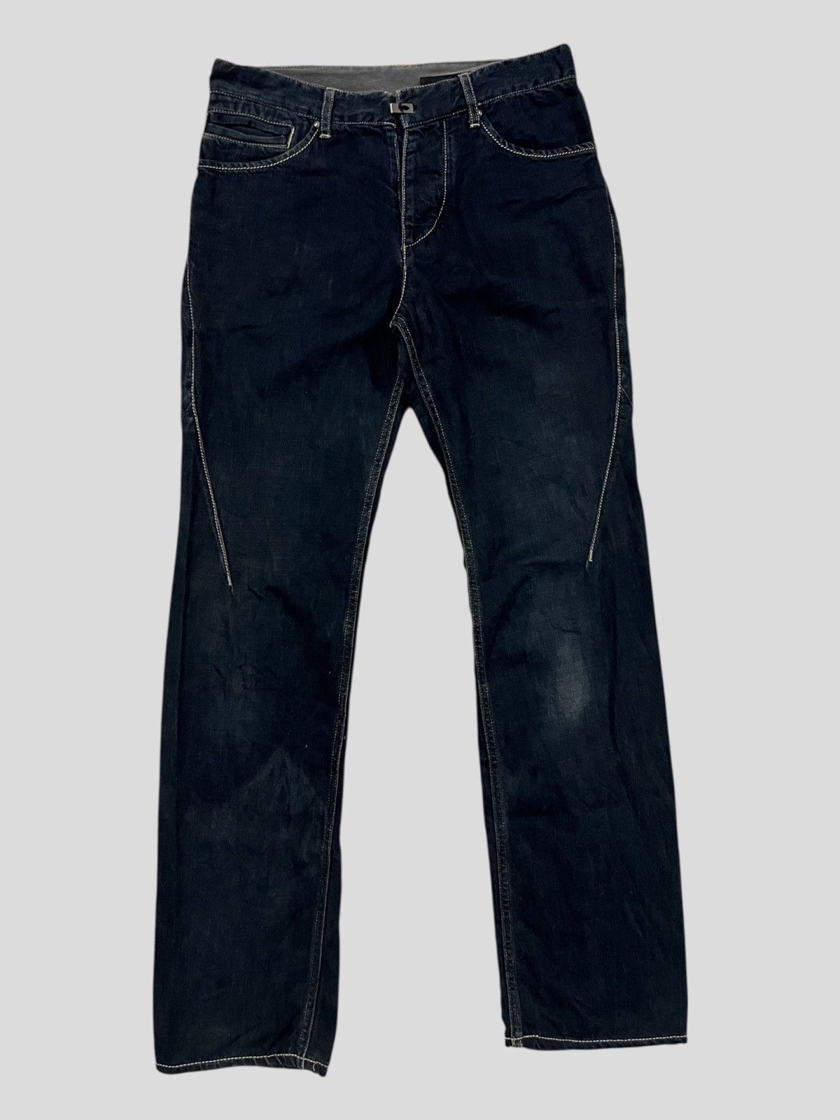 The Viridi-anne The Viridi-Anne J-Curve Post Apocalypse Textured Denim Jeans Size US 30 / EU 46 - 1 Thumbnail