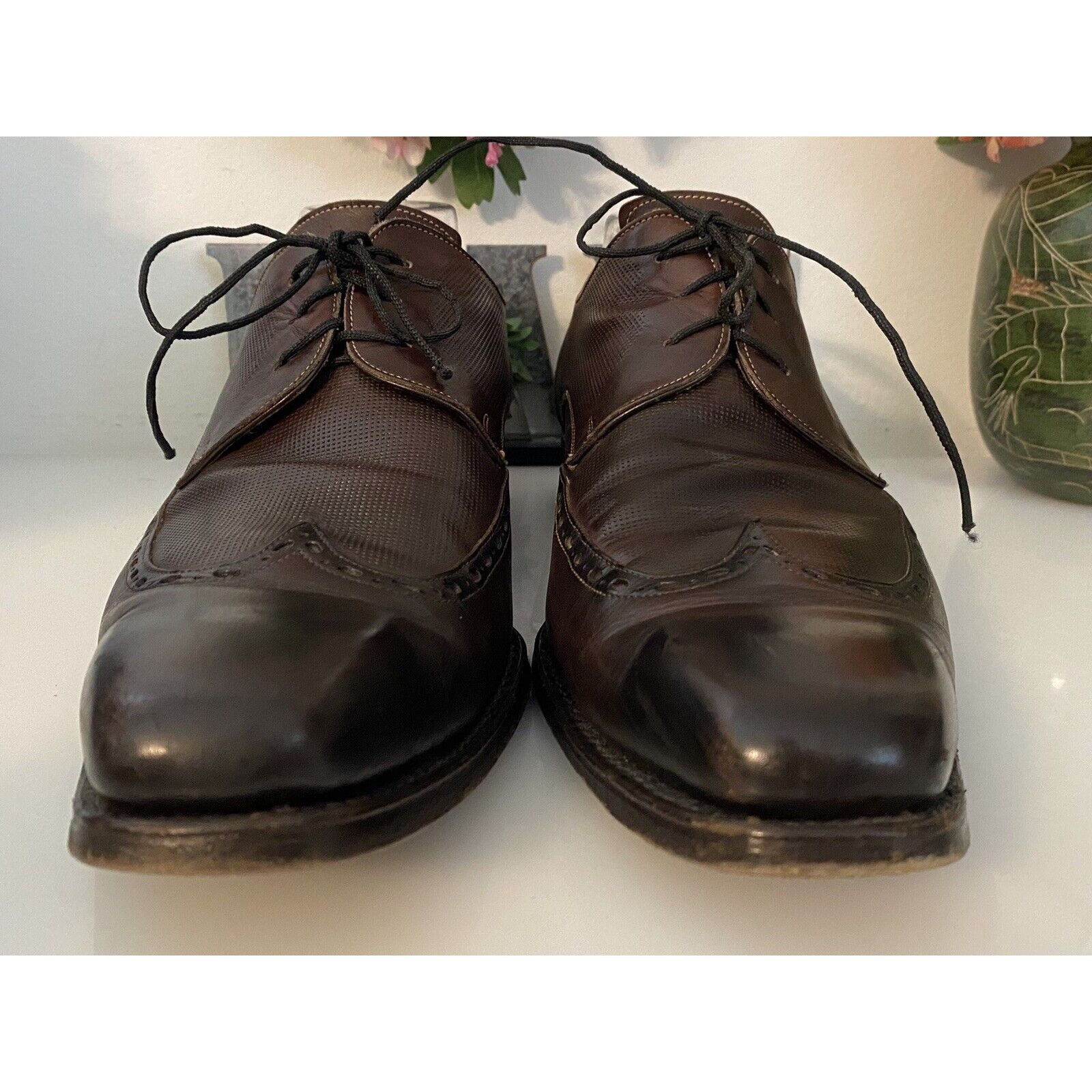 Vintage Calzoleria Harris Italy Barney's NY Handmade Oxford Wing Tip Size US 10.5 / EU 43-44 - 10 Thumbnail