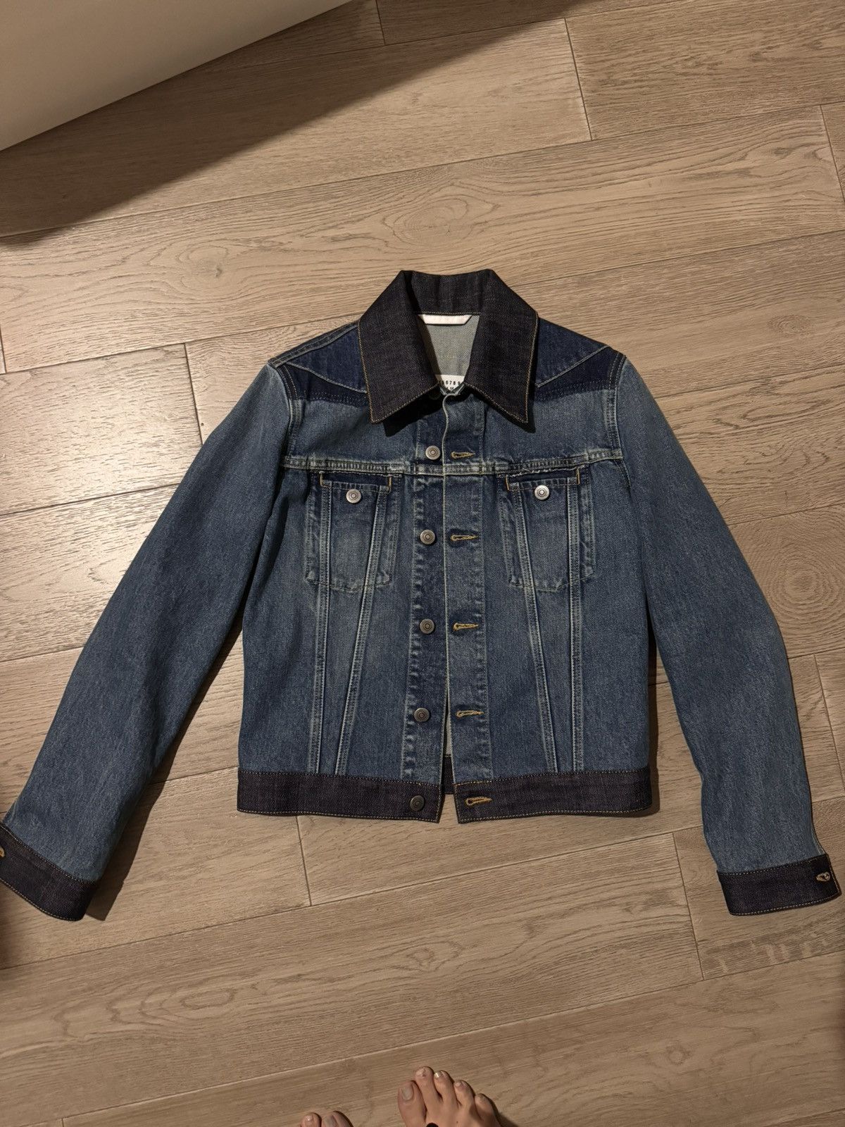 Maison Margiela Maison Margiela Patchwork Two-Tone Denim Jacket Size S / US 4 / IT 40 - 1 Thumbnail