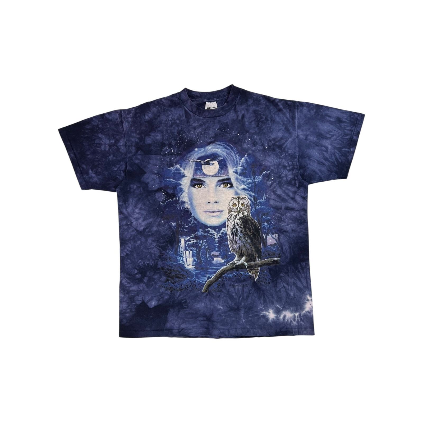 The Mountain × Vintage Vintage 90s The Mountain Owl Spirit tie dye tee (XL) Size US XL / EU 56 / 4 - 1 Thumbnail