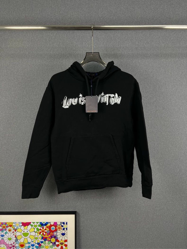 Louis Vuitton Louis Vuitton Black and white graffiti monogram hoodie Size US M / EU 48-50 / 2 - 1 Thumbnail
