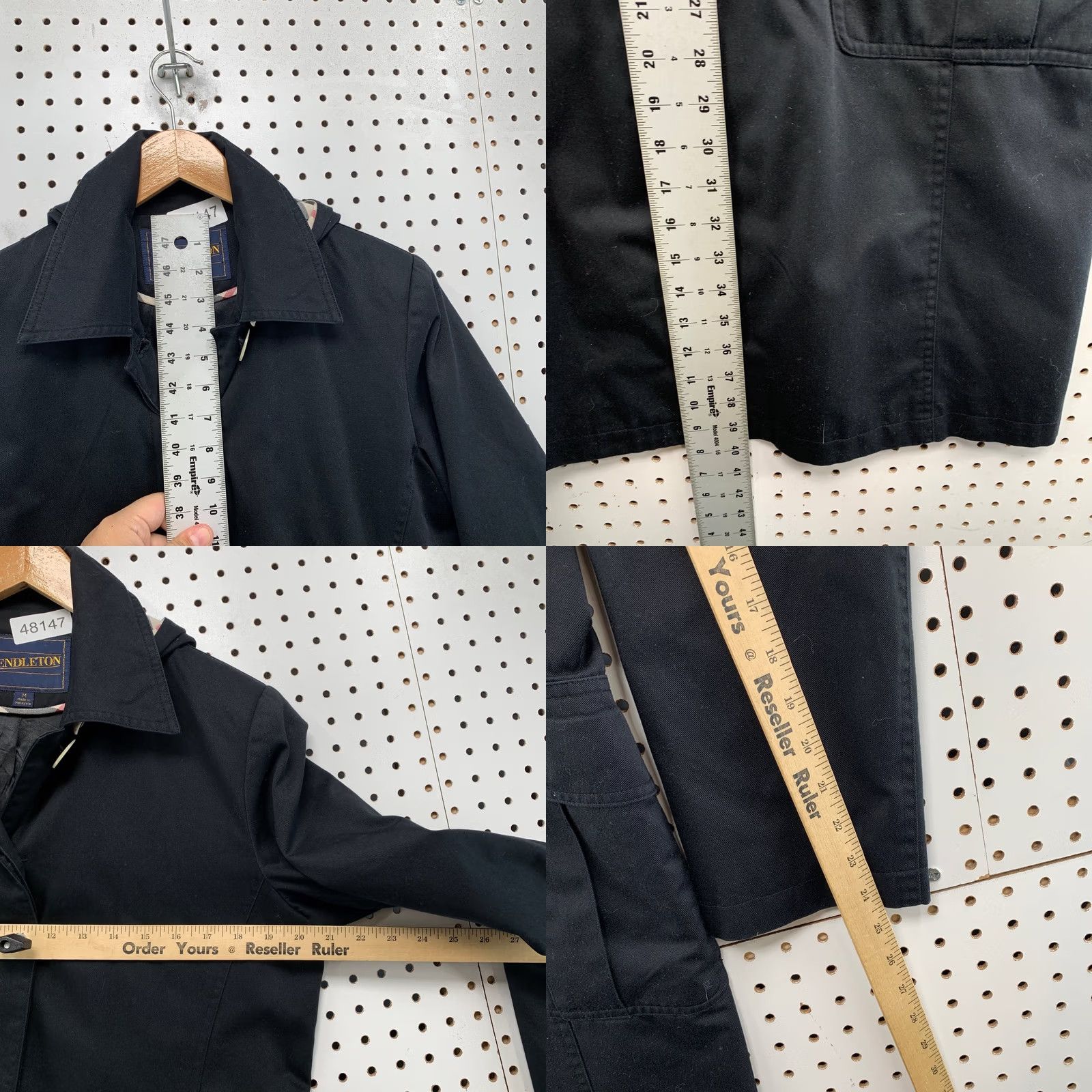 Pendleton Pendleton Trench Coat Womens Medium Black Nova Plaid Liner Hooded Canvas Size M / US 6-8 / IT 42-44 - 8 Thumbnail