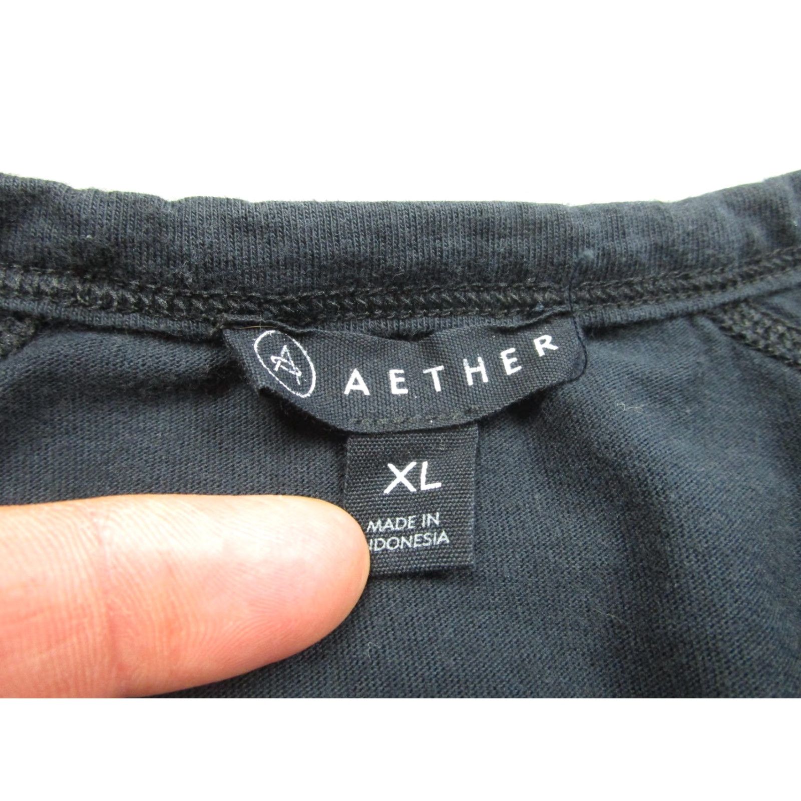 Vintage Aether Shirt Mens XL Black Long Sleeve Henley Raglan Casual Knit Tee Top Size US XL / EU 56 / 4 - 4 Thumbnail