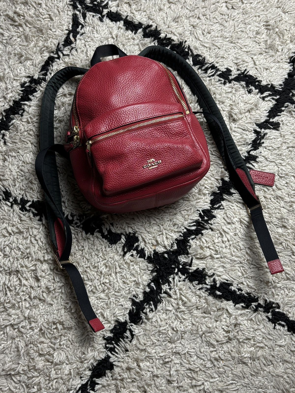 Coach Coach Red Leather Charlie Backpack Size ONE SIZE - 2 Thumbnail