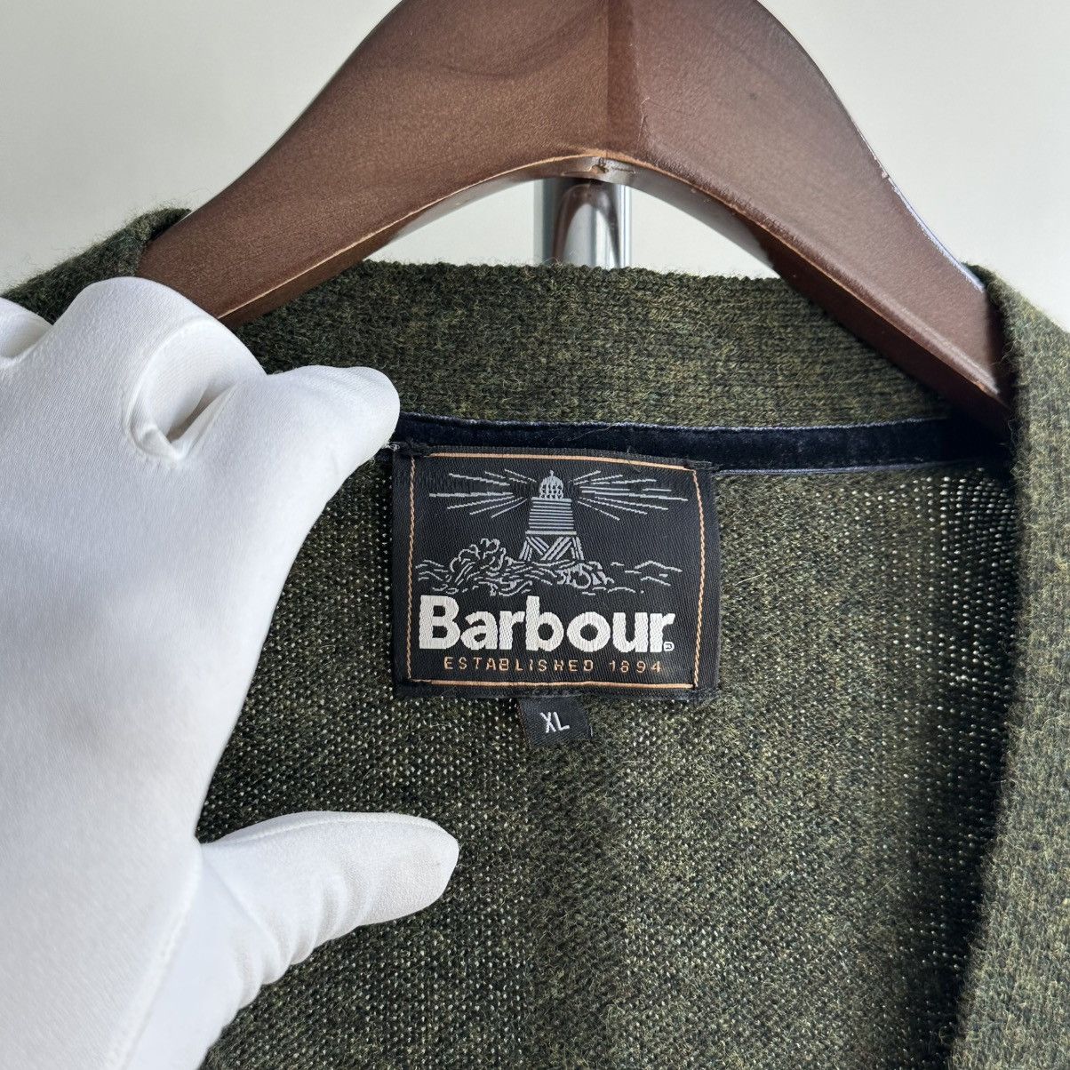 Barbour × Vintage Vintage Barbour Midon Fair Isle Olive Cardigan Size US XL / EU 56 / 4 - 11 Thumbnail