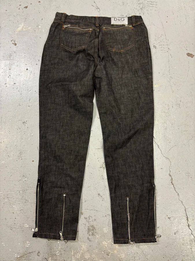 Dolce & Gabbana AW2003 Dolce & Gabbana Black Denim Multi-Zip Jacket and Jeans Set Size M / US 6-8 / IT 42-44 - 22 Thumbnail