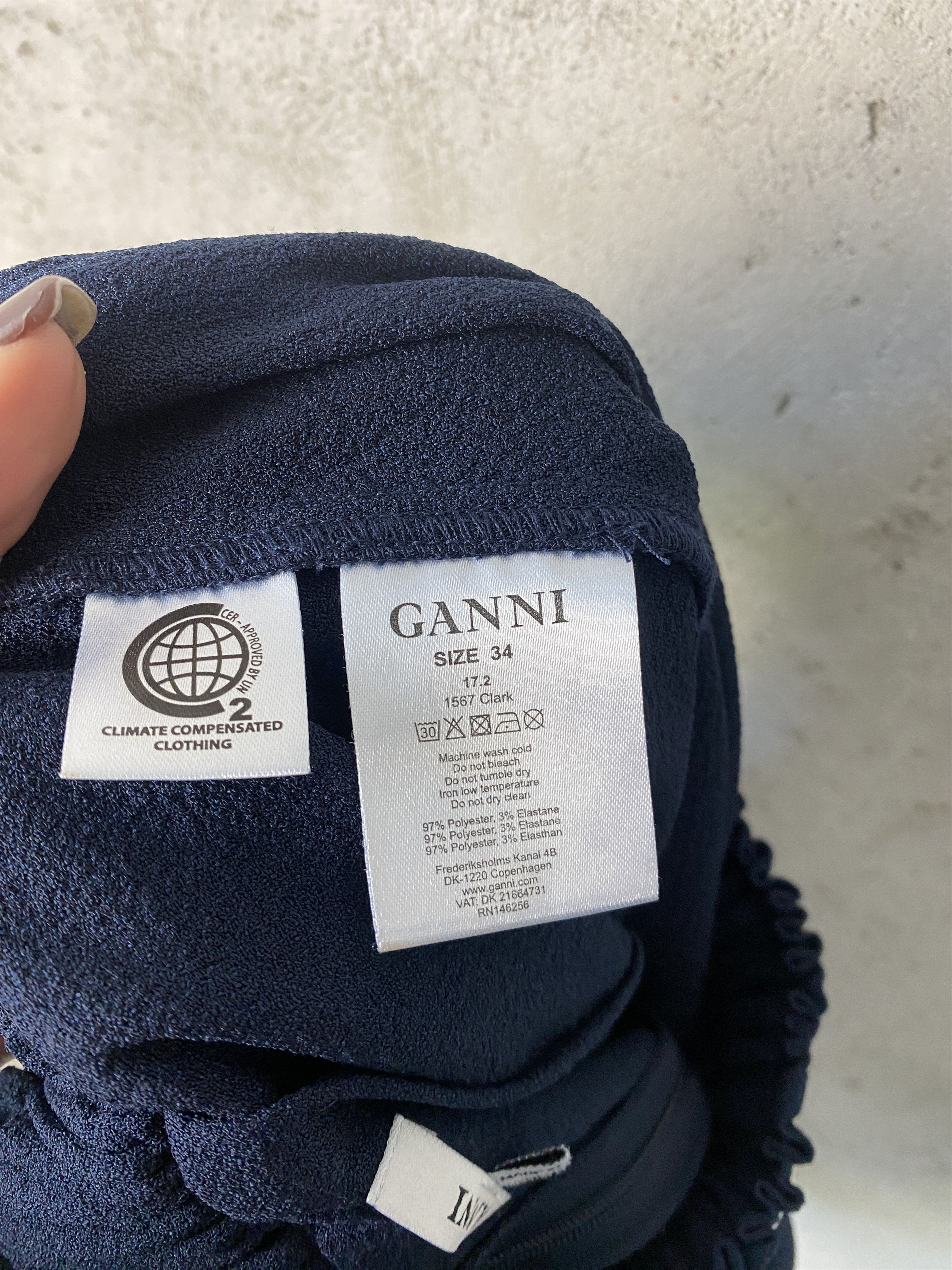 Ganni Ganni navy mini skirt casual formal scandi Size 25" / US 0 / IT 36 - 6 Thumbnail